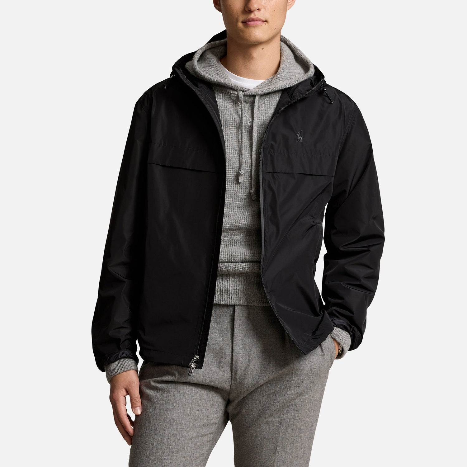 Polo black windbreaker hot sale