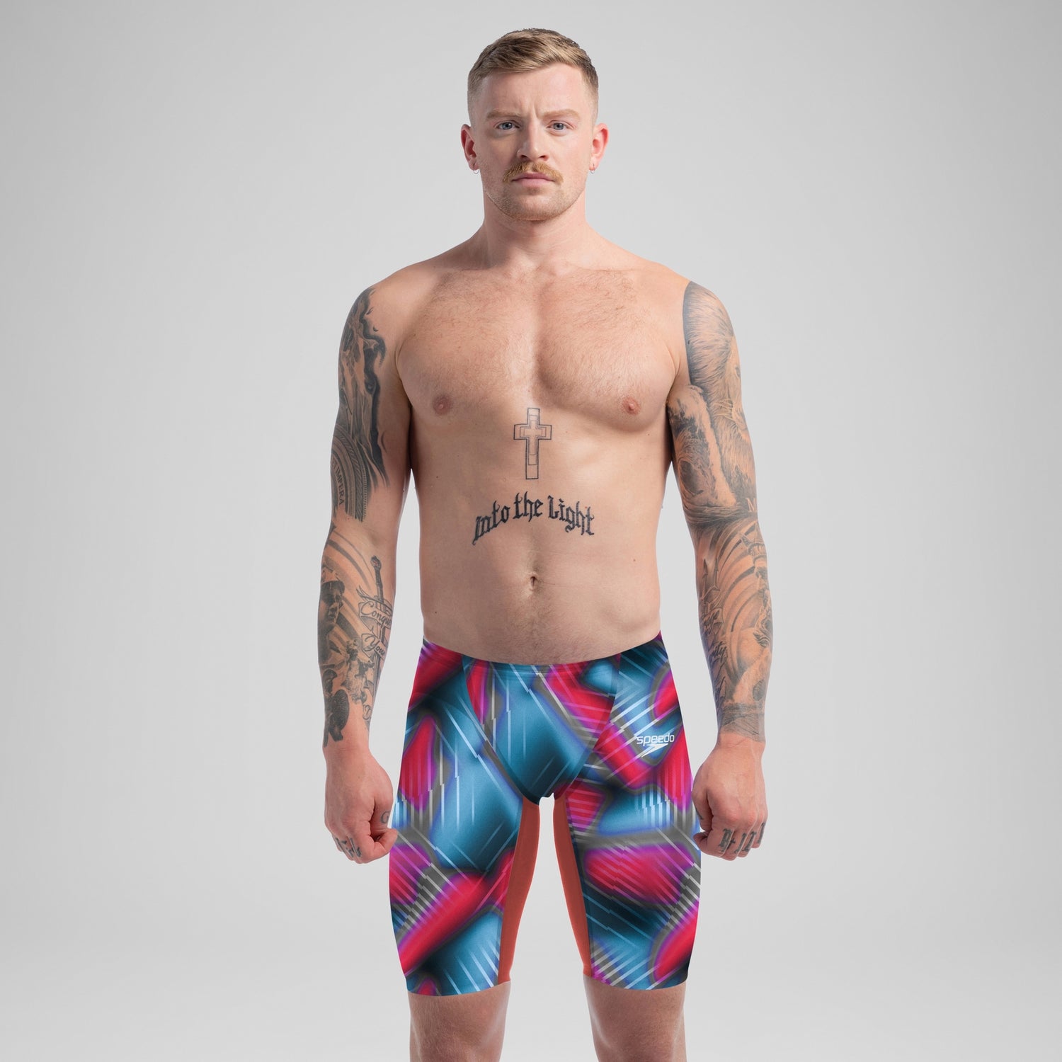 Men s Fastskin LZR Pure Valor 2.0 Jammer Red Blue Speedo