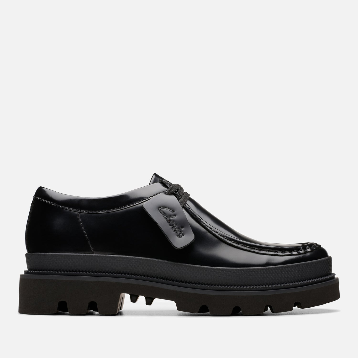 Clarks Men's Badell Seam High-Shine Leather Shoes