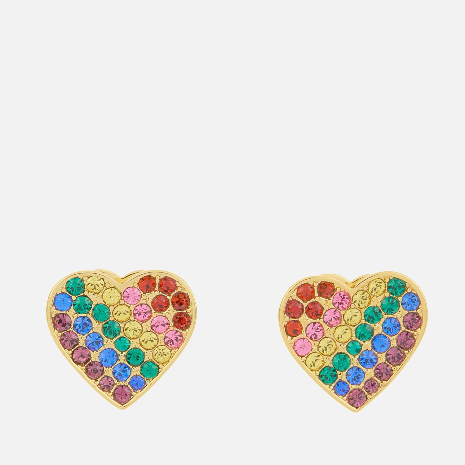Kate Spade New York Rainbow Joy Gold-Plated Heart Studs