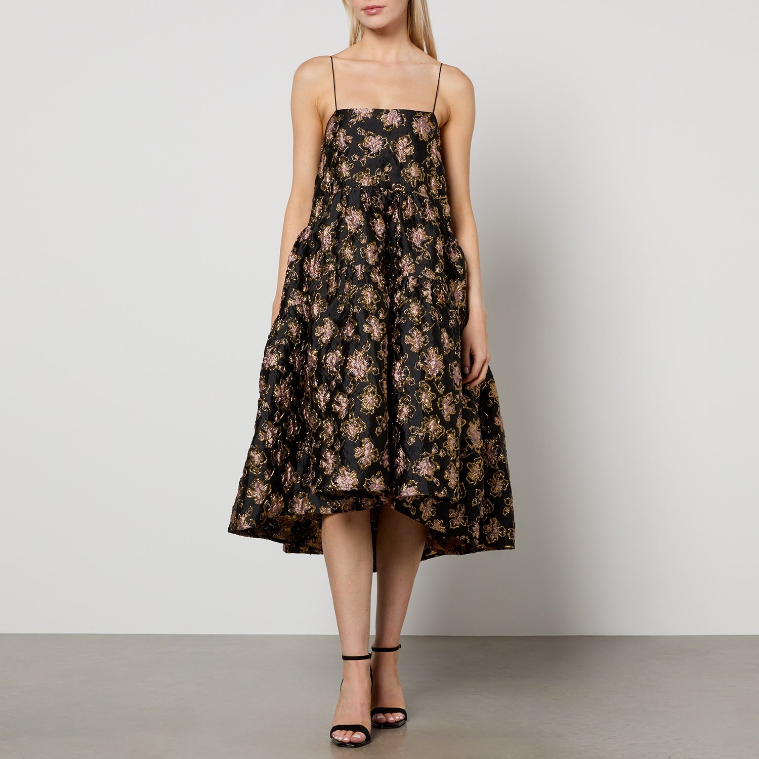 Sister Jane Dream Floral-Jacquard Cloqué Midi Dress - XS/UK 6