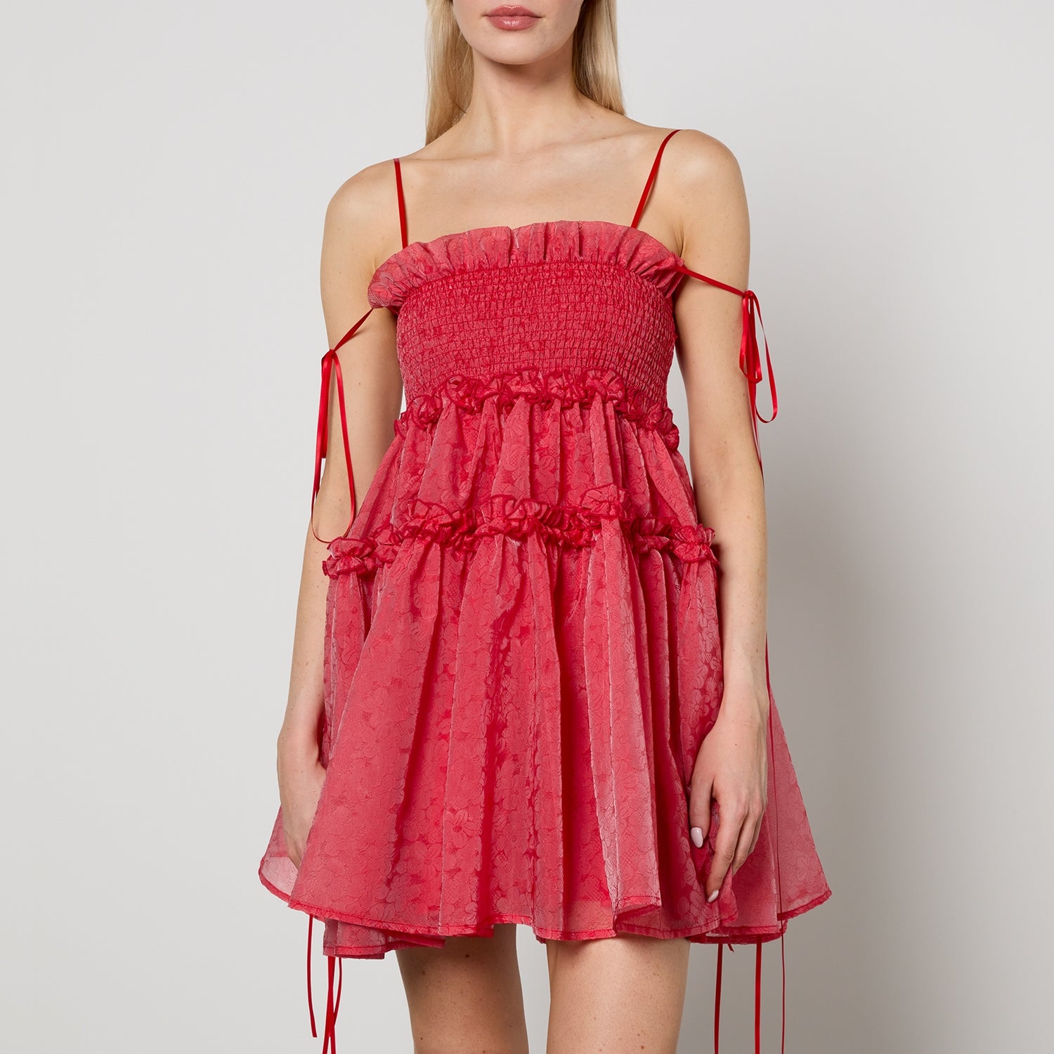 Sister Jane Dream Calla Floral-Organza Mini Dress