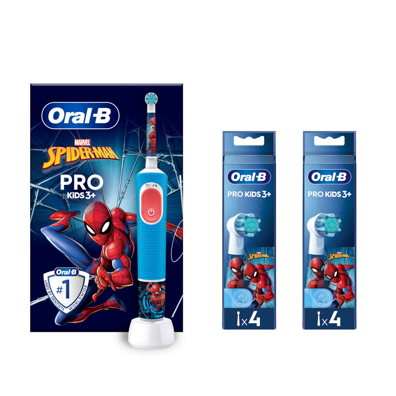 Oral-B Pro Kids Spiderman Electric Toothbrush - Blue/Red