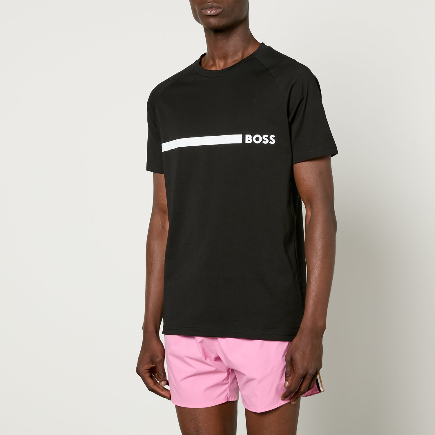 BOSS Swimwear Beachwear RN Cotton-Jersey T-Shirt - XL