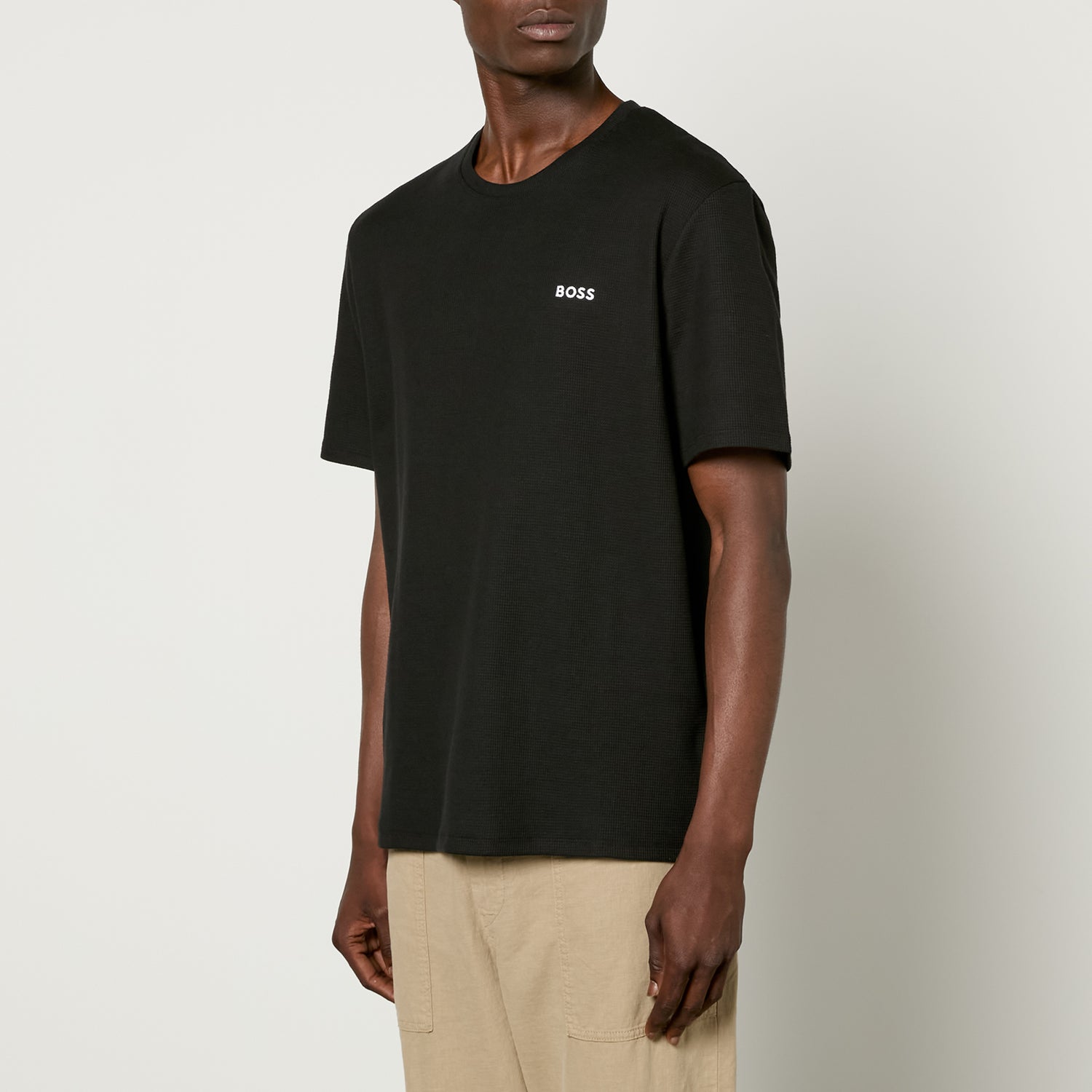 BOSS Bodywear Lounge Waffle Cotton-Blend Jersey T-Shirt