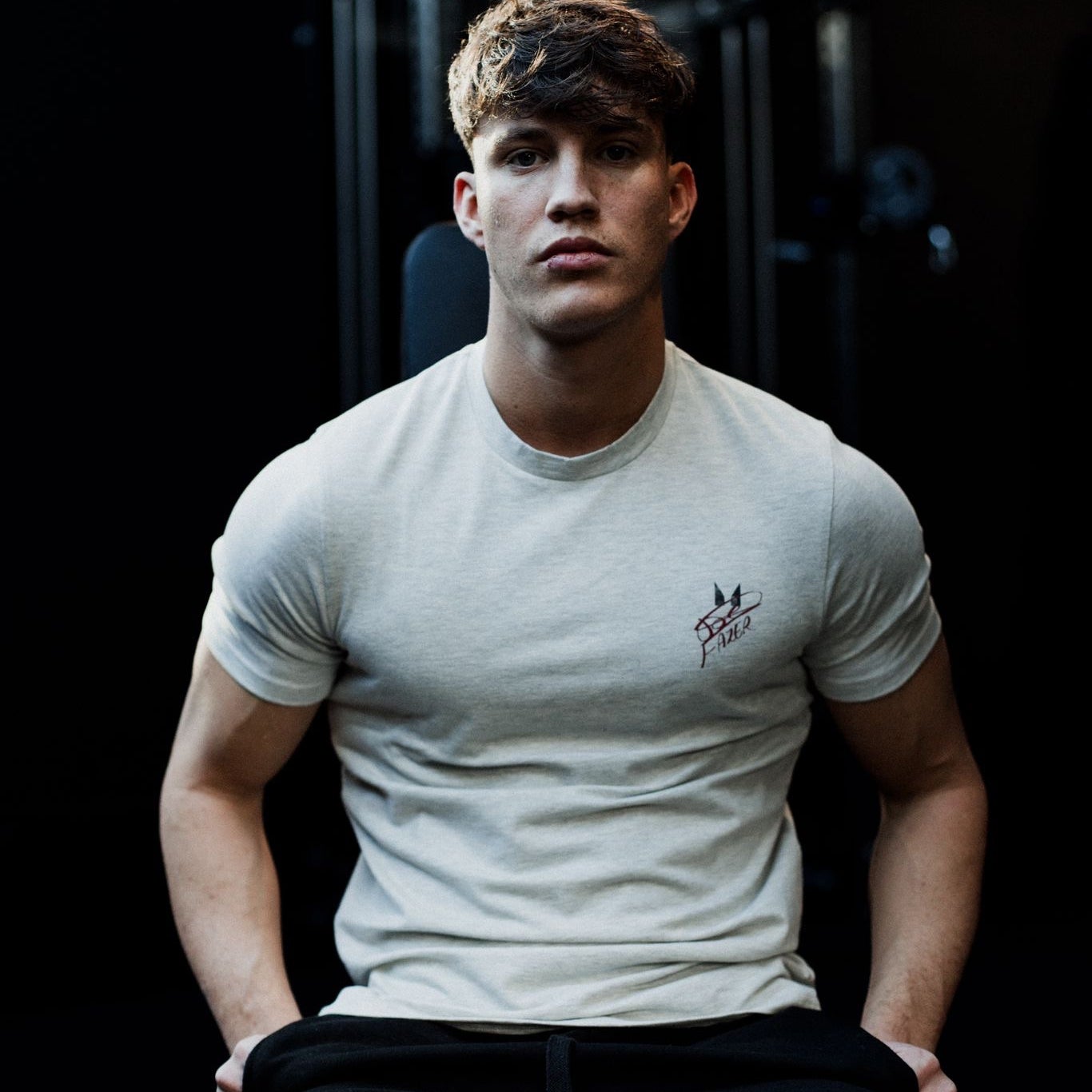 MP Men's Joe Fazer Muscle Fit Graphic T-Shirt - Grey Marl - S
