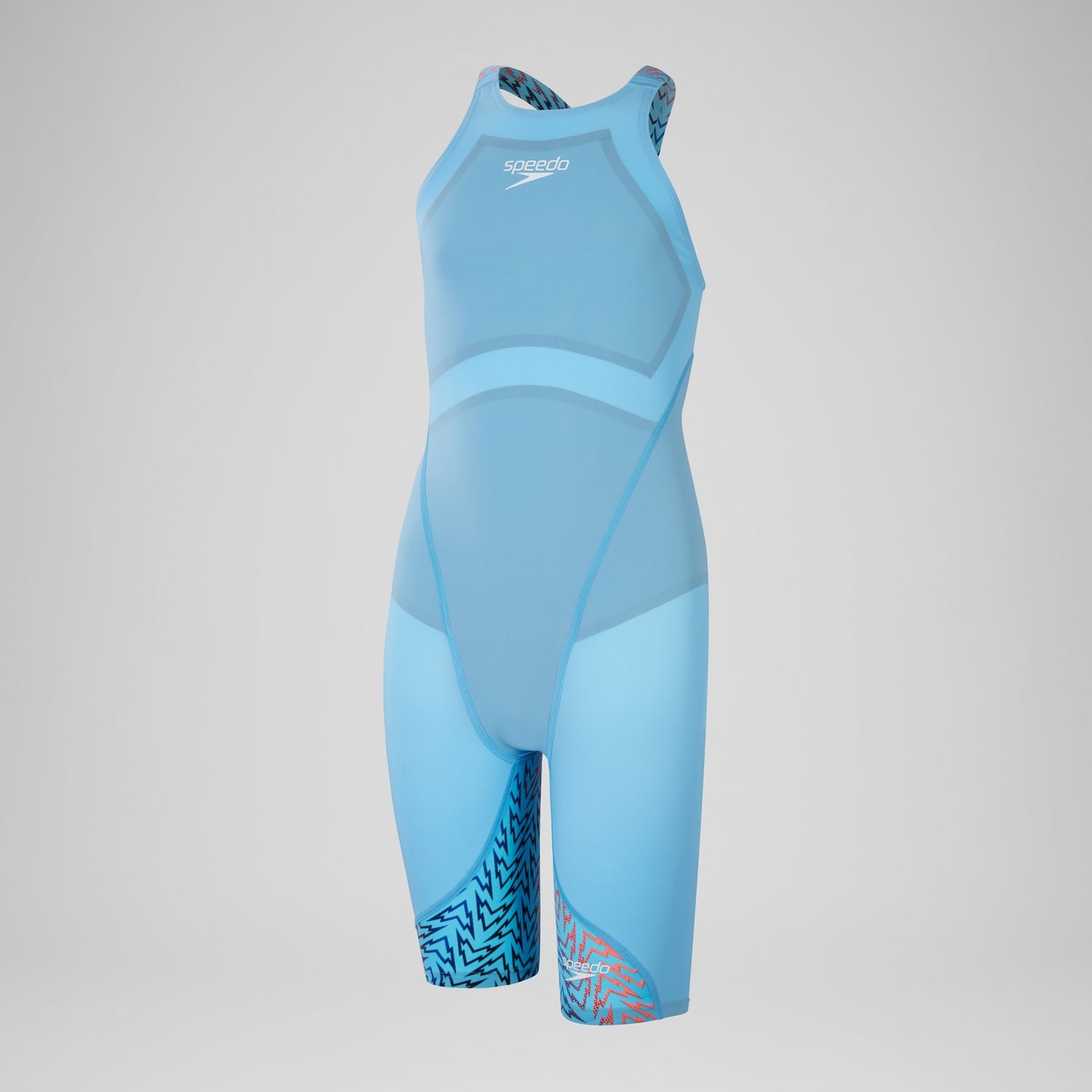 Girls Fastskin LZR Ignite Kneeskin Blue Red Speedo