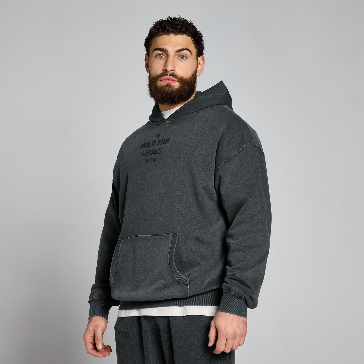 MP Origin Washed Graphic Hoodie - Washed Black - XXS-XS