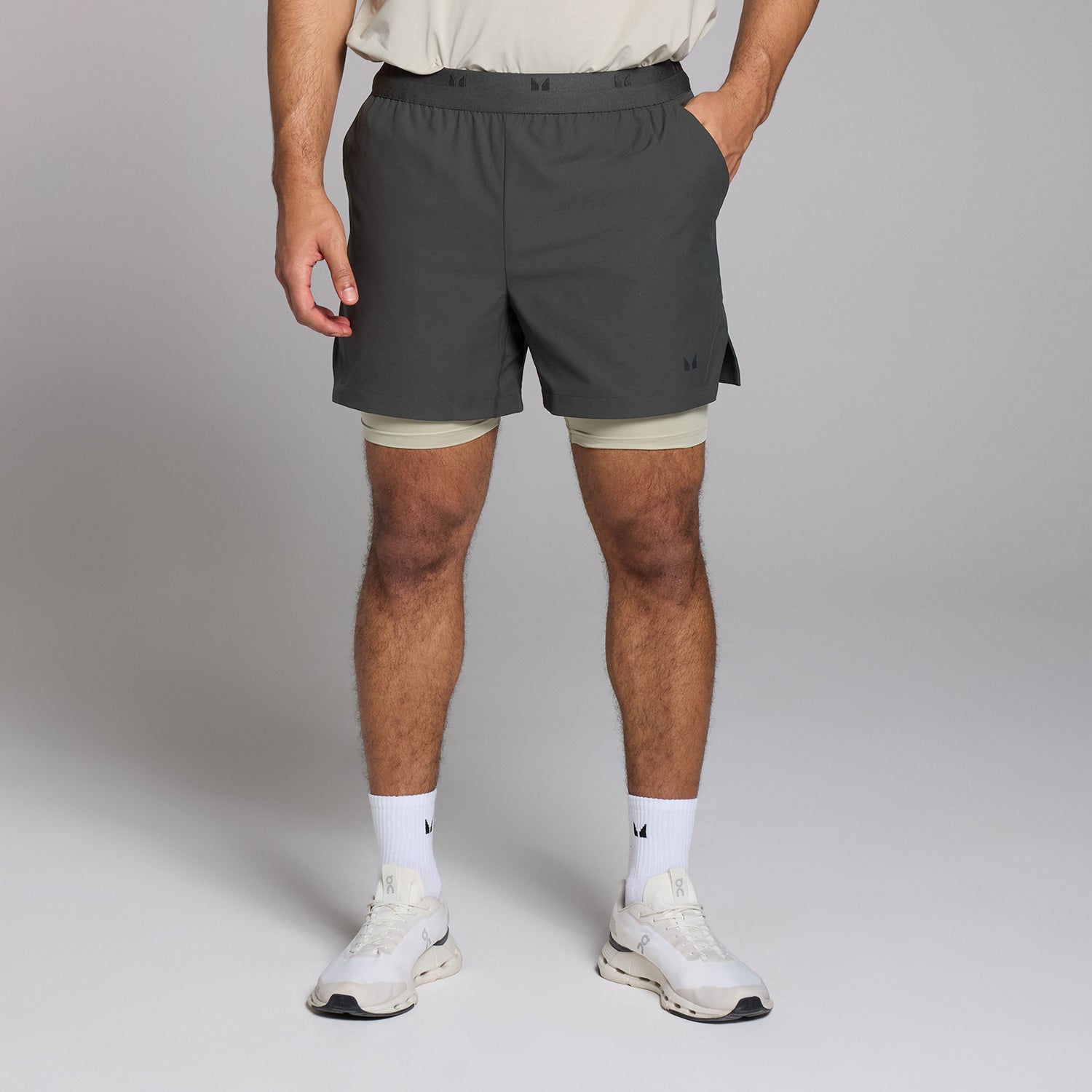 Short 2-en-1 MP Tempo Graphic pour hommes – Noir délavé - XS