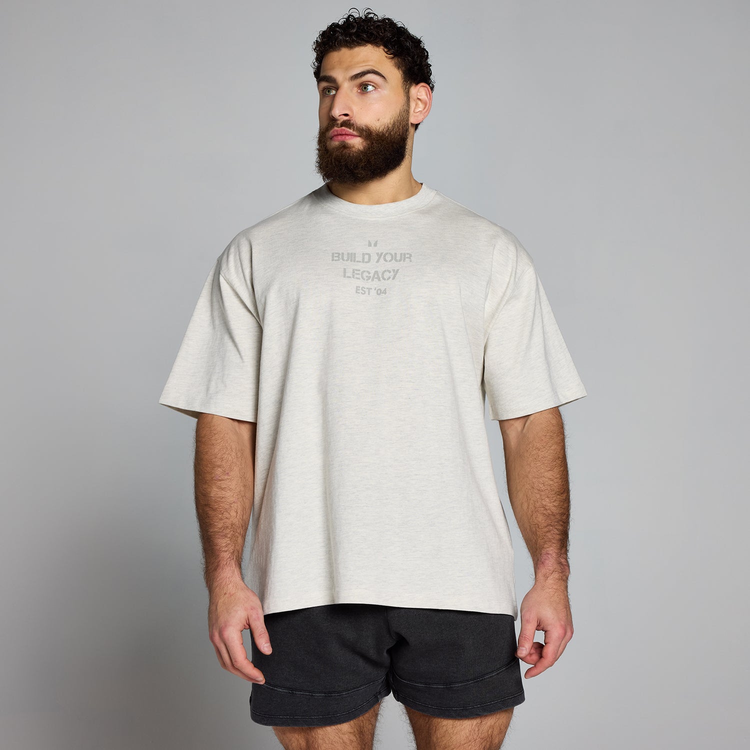 MP Origin Washed Graphic T-Shirt - Grey Marl - XXS-XS