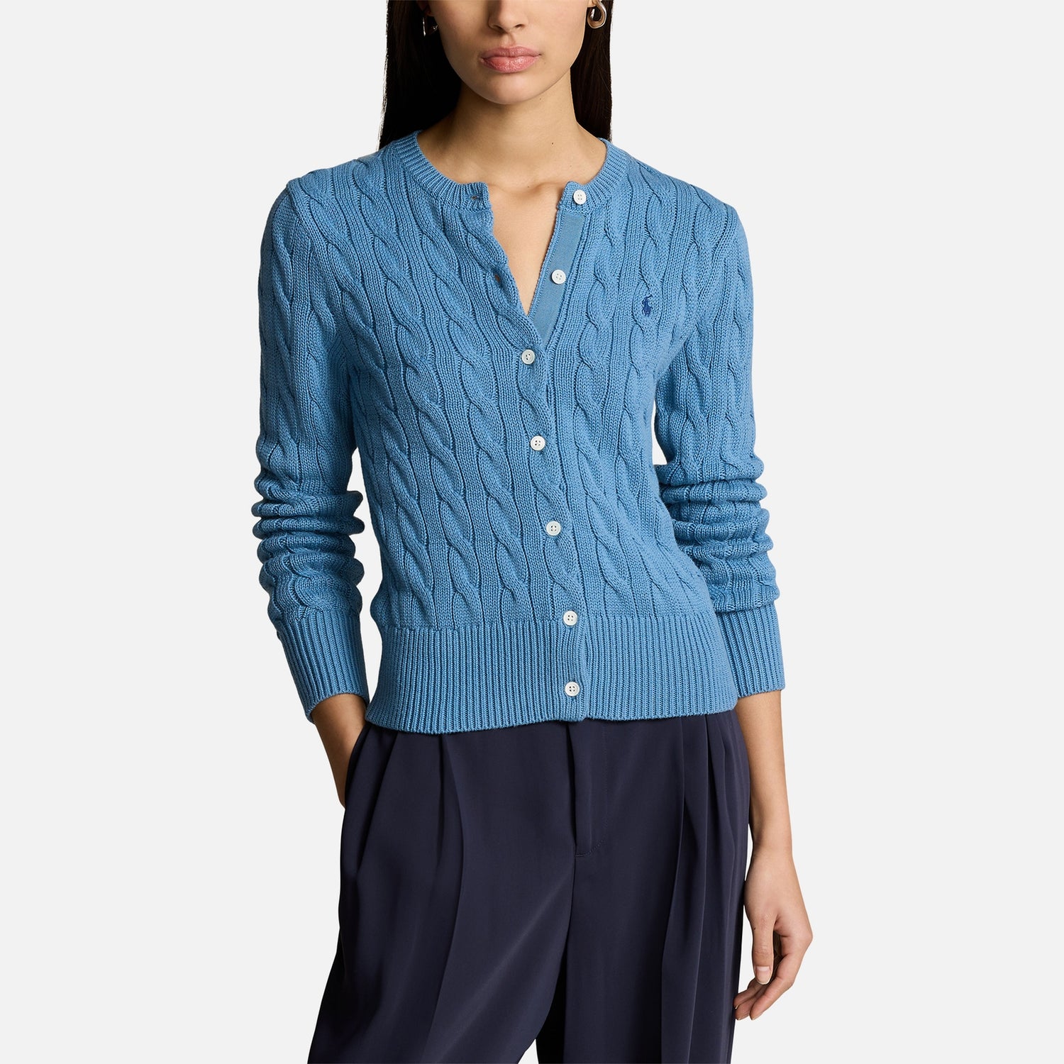 Polo Ralph Lauren Women s Long Sleeve Cardigan Camp Blue M