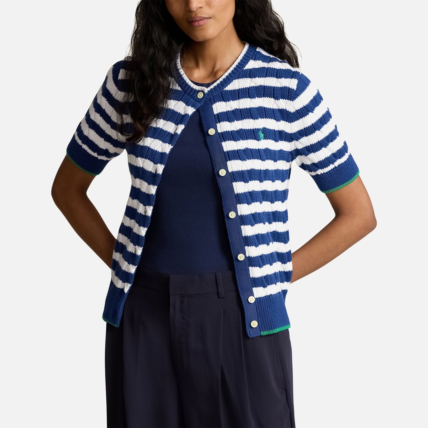 Polo Ralph Lauren Striped Cotton Cardigan - M