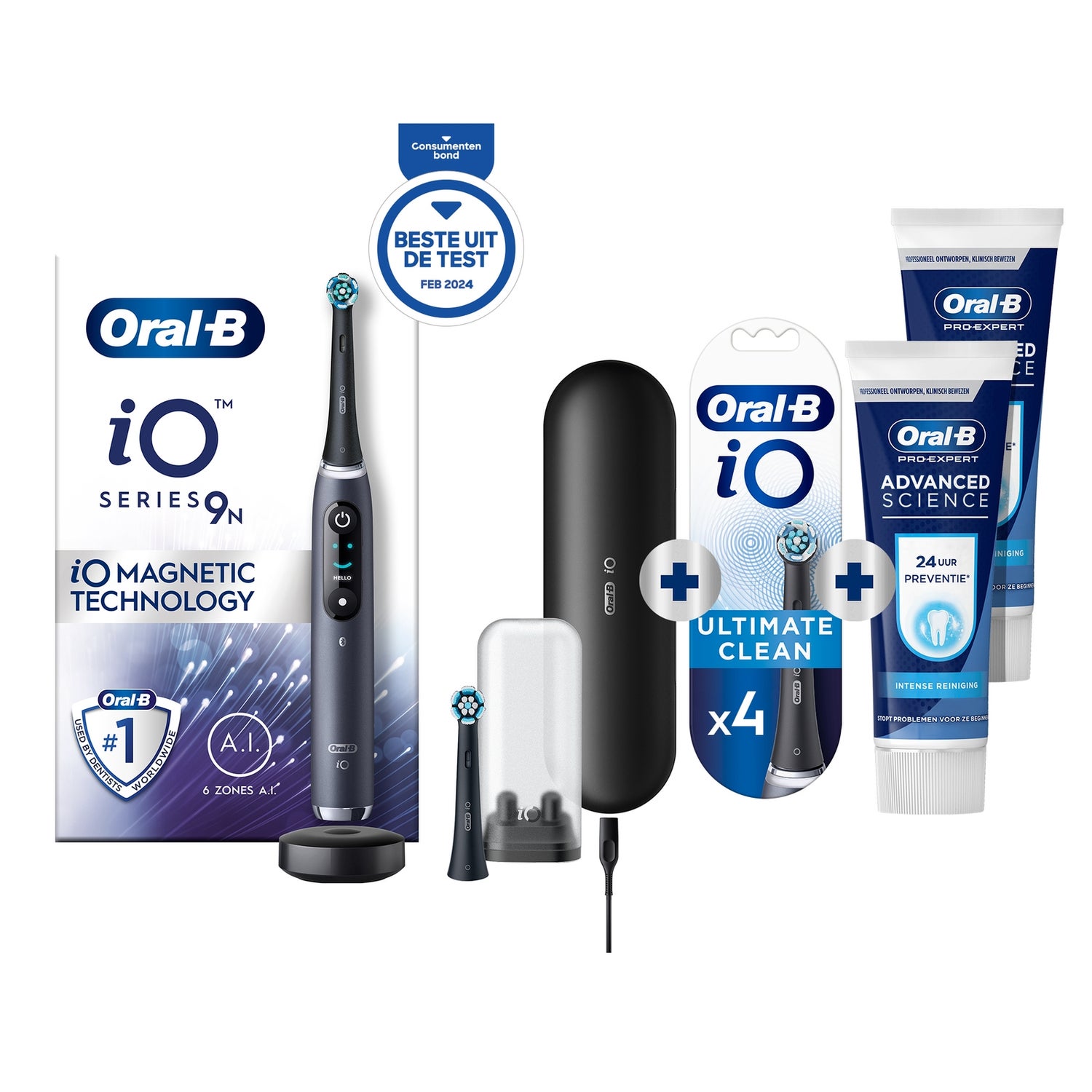 Oral-B iO 9N Elektrische Tandenborstel Zwart