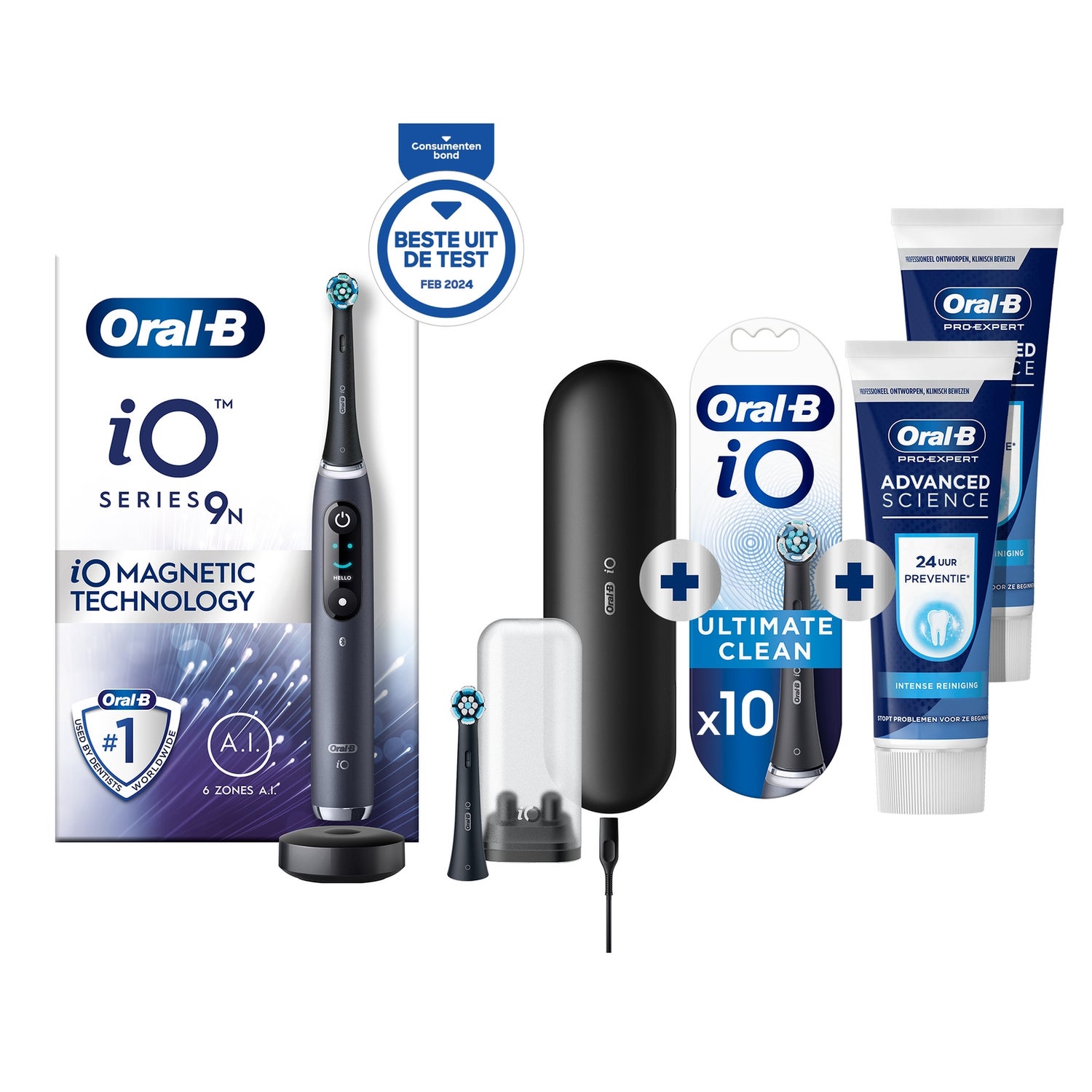Oral-B iO 9N Elektrische Tandenborstel Zwart
