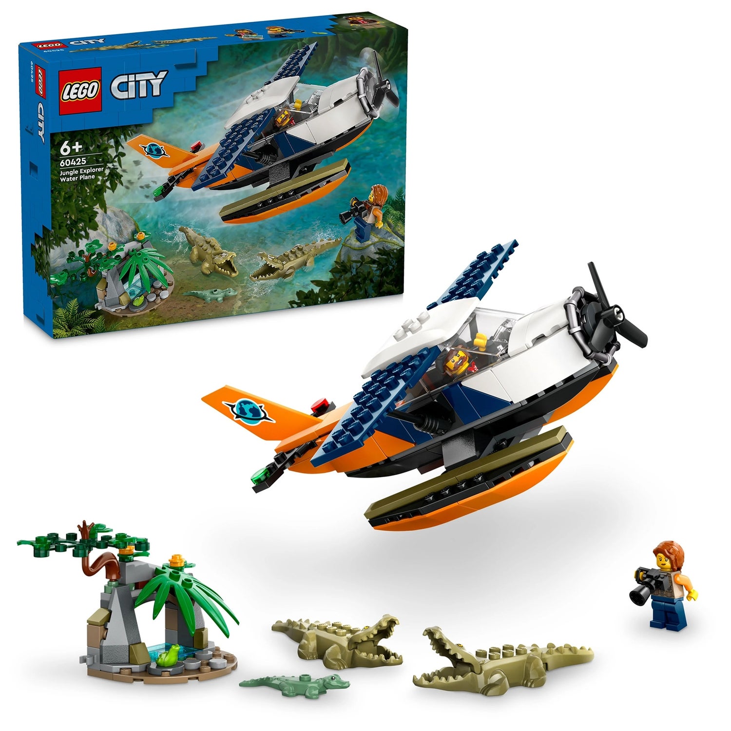 LEGO City Jungle Explorer Water Plane Toy Vehicle Set 60425 Toys Zavvi UK