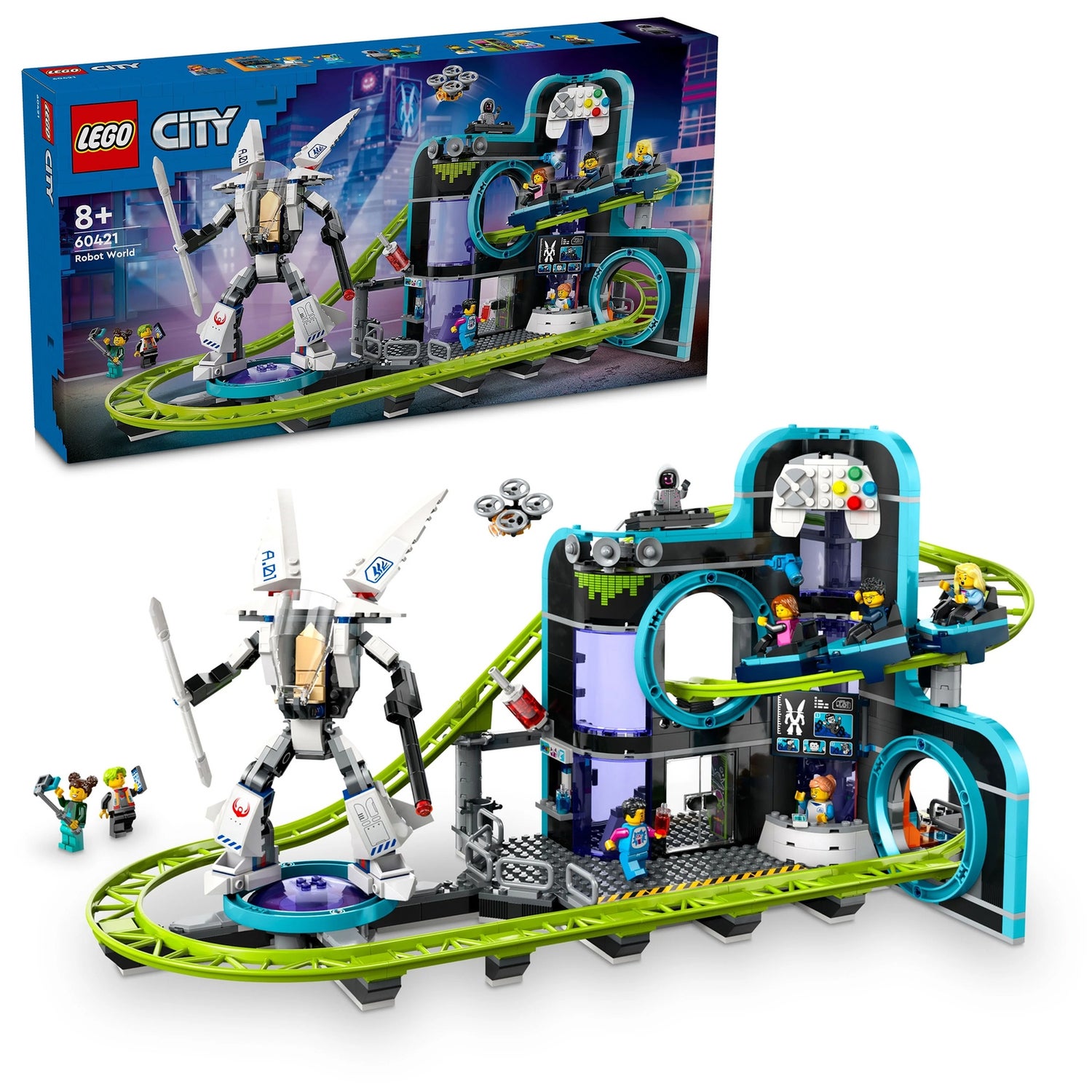 LEGO City Robot World Roller-Coaster Park Creative Toy 60421