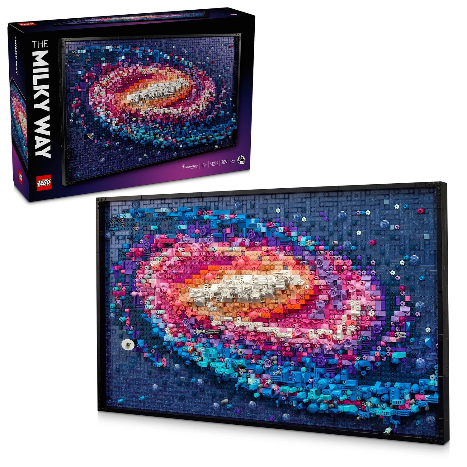 LEGO Art The Milky Way Galaxy Wall Art Set for Adults 31212 Toys Zavvi UK