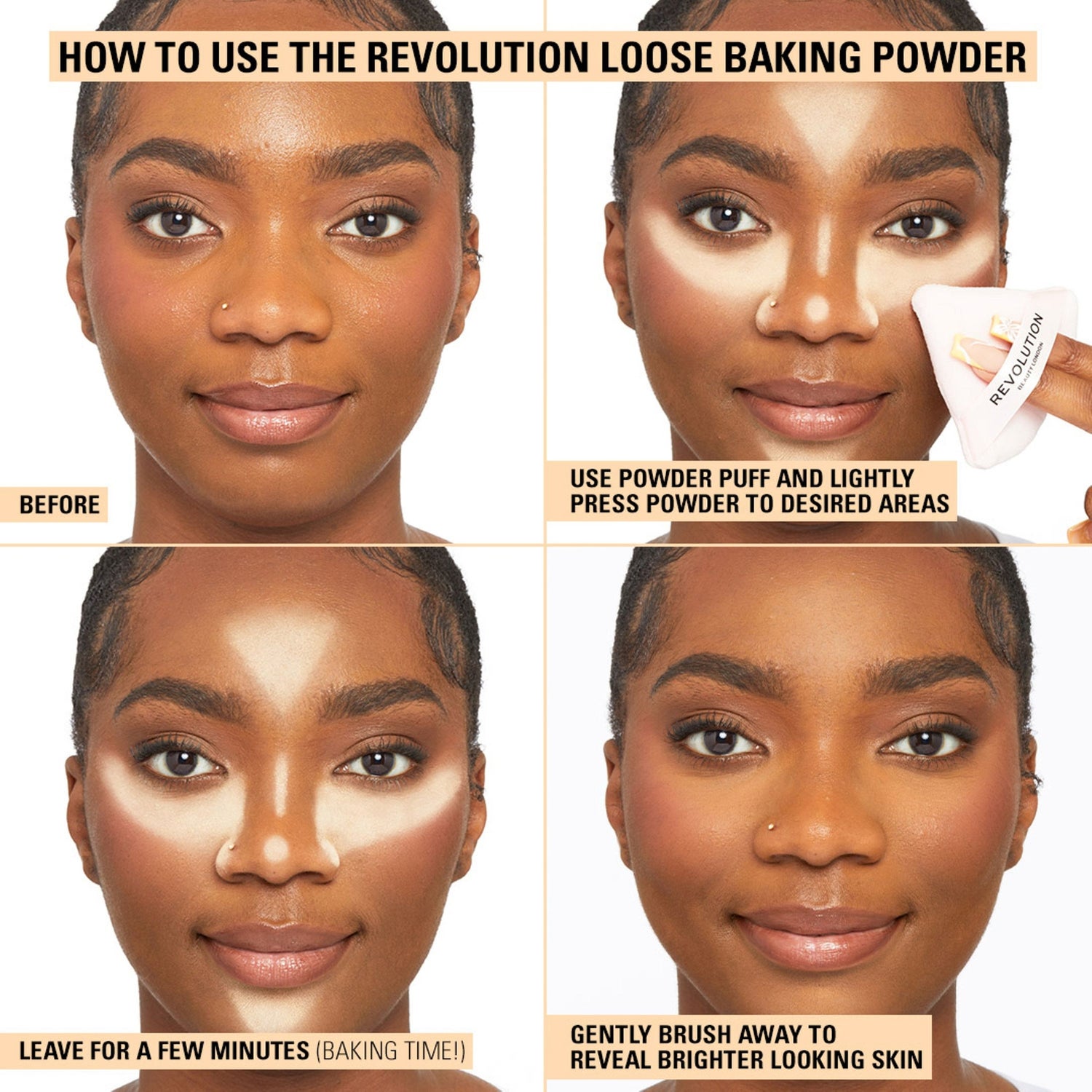 Makeup Revolution Loose Baking Powder (Various Shades)