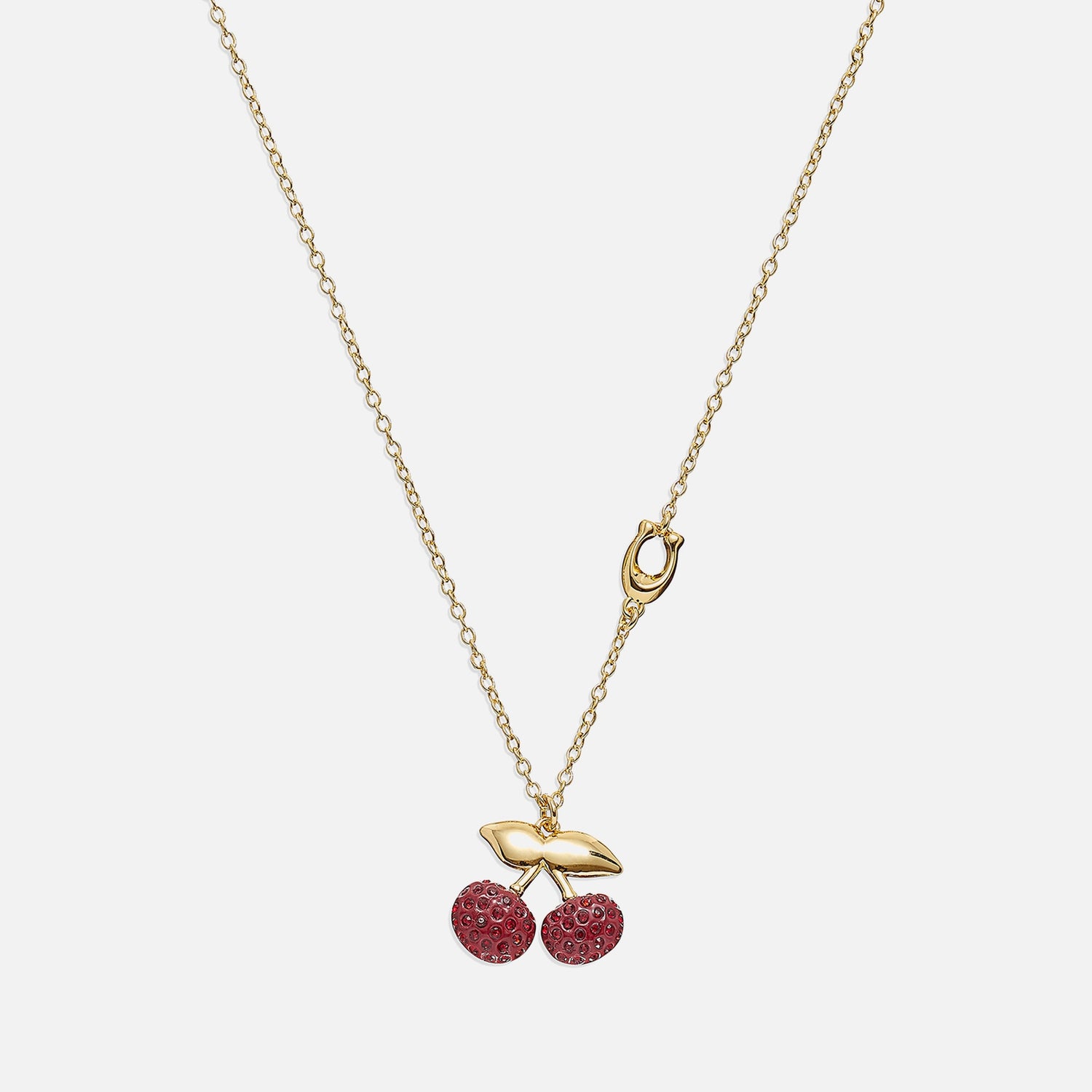 Coach Cherry Embellished Gold-Tone Necklace
