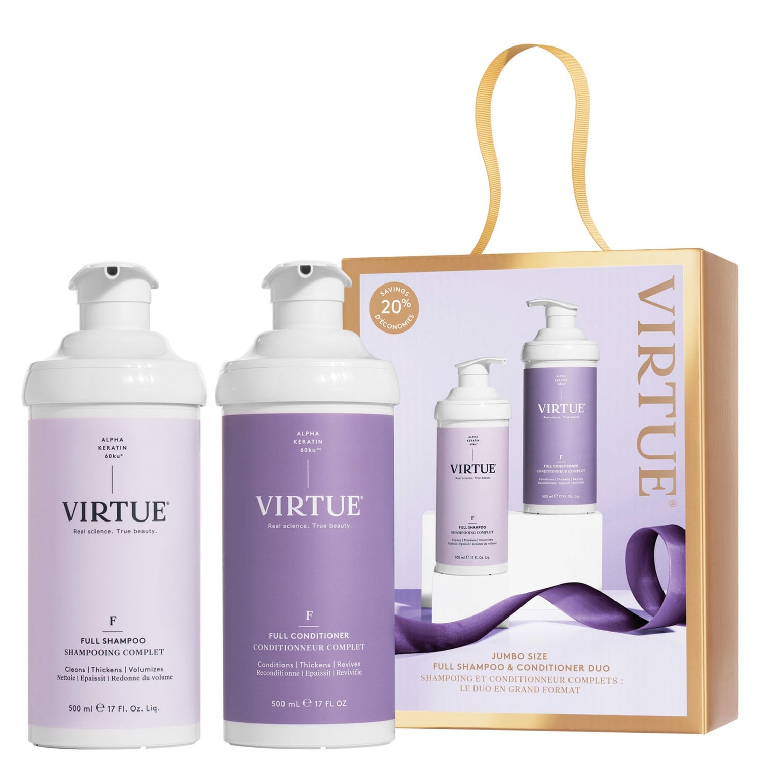 VIRTUE Full Shampoo and Conditioner Pro Size Duo