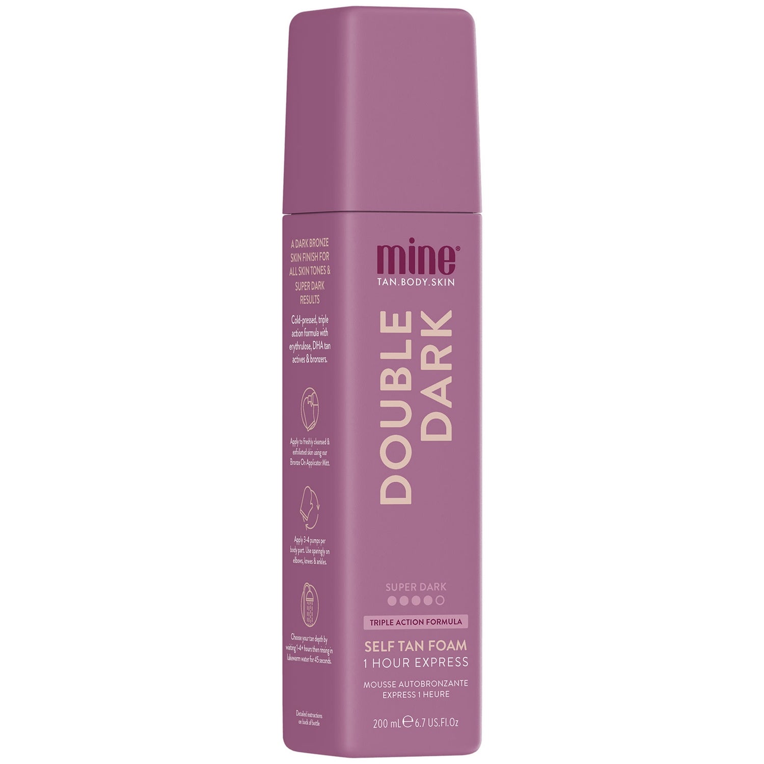 MineTan Double Dark Self Tan Mousse 200ml