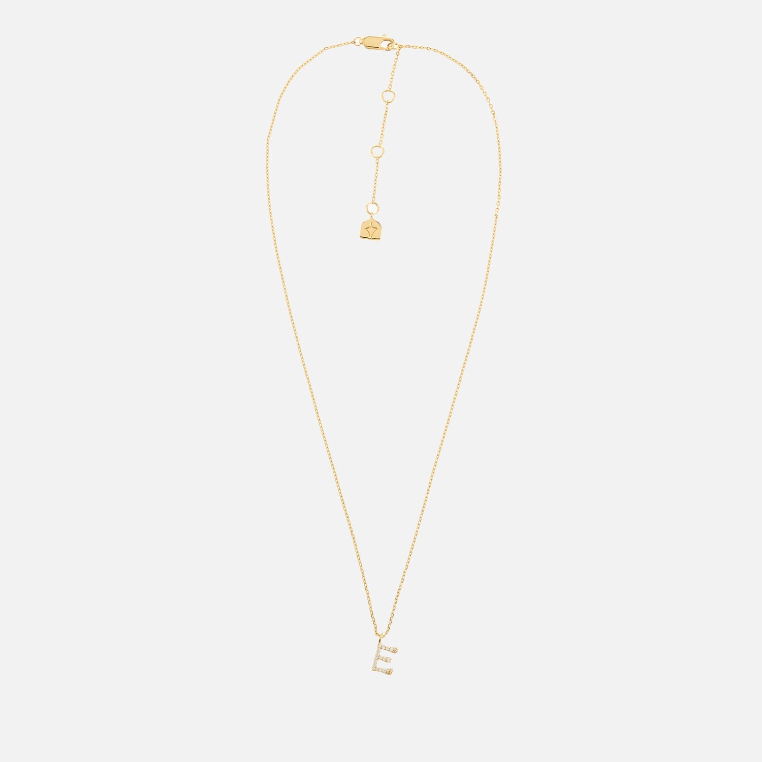 Astrid & Miyu Initial Pavé 18K Gold-Plated Necklace