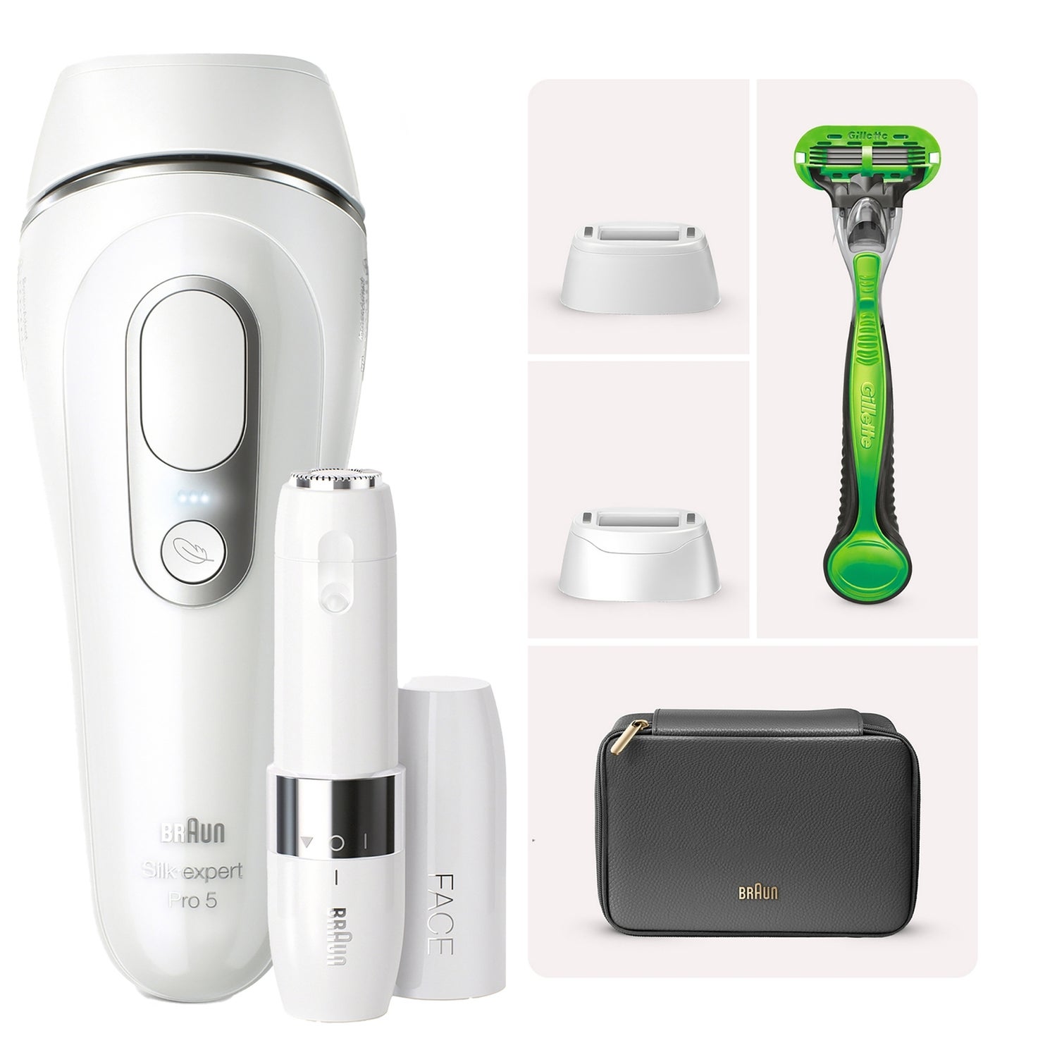 Braun Silk-Expert Pro 5 IPL PL5145 + Face Mini-Haarentferner FS1000