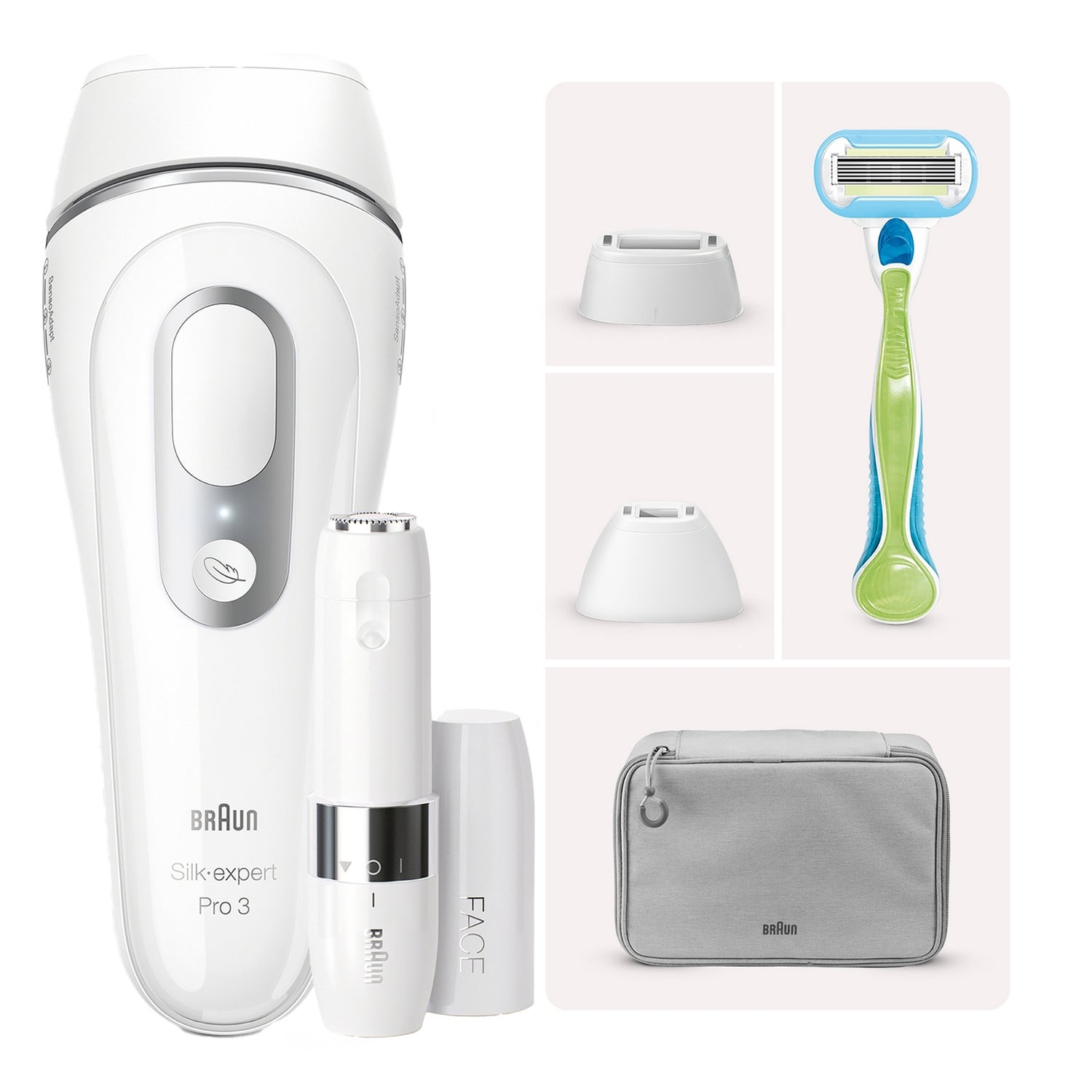 Braun Silk-Expert Pro 3 IPL PL3122 + Braun Face Mini-Haarentferner FS1000