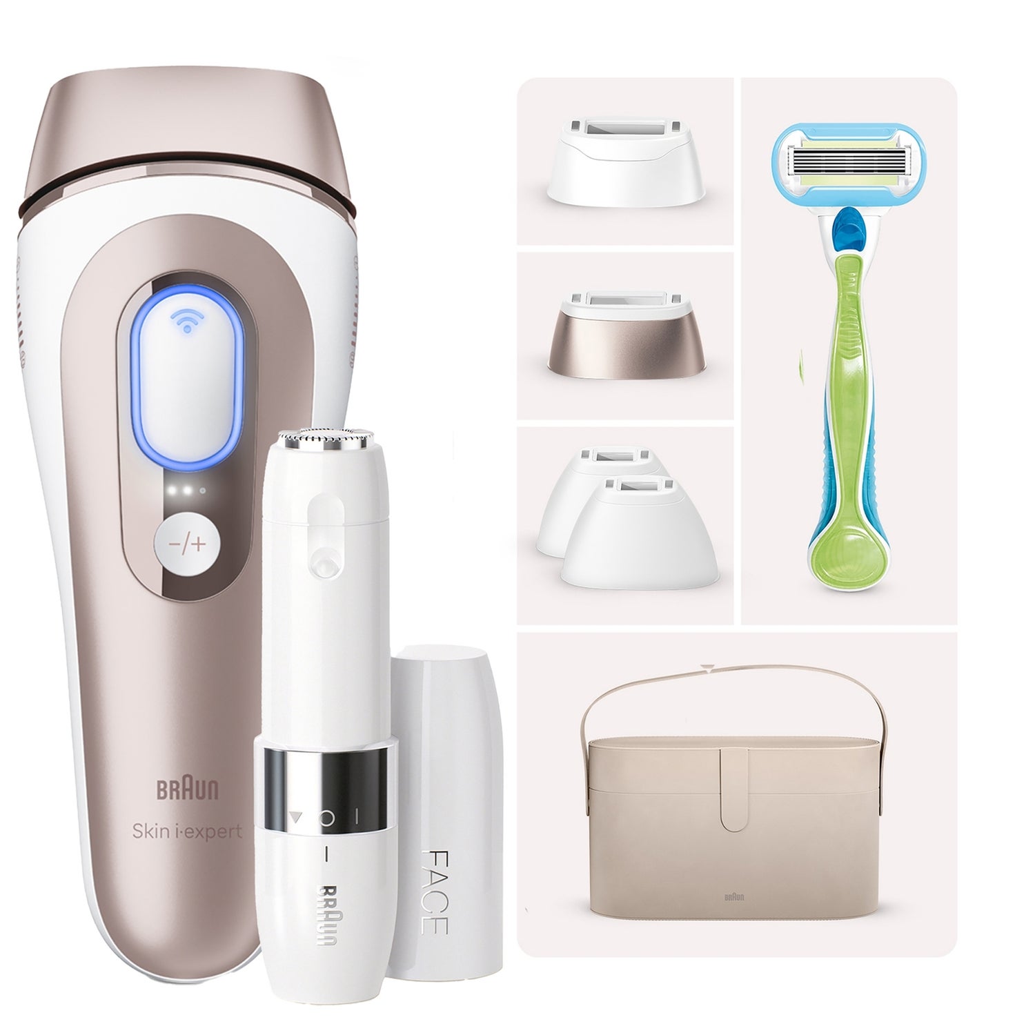 Braun Silk-Expert Pro 7 PL7387 IPL mit Face Mini-Haarentferner FS1000