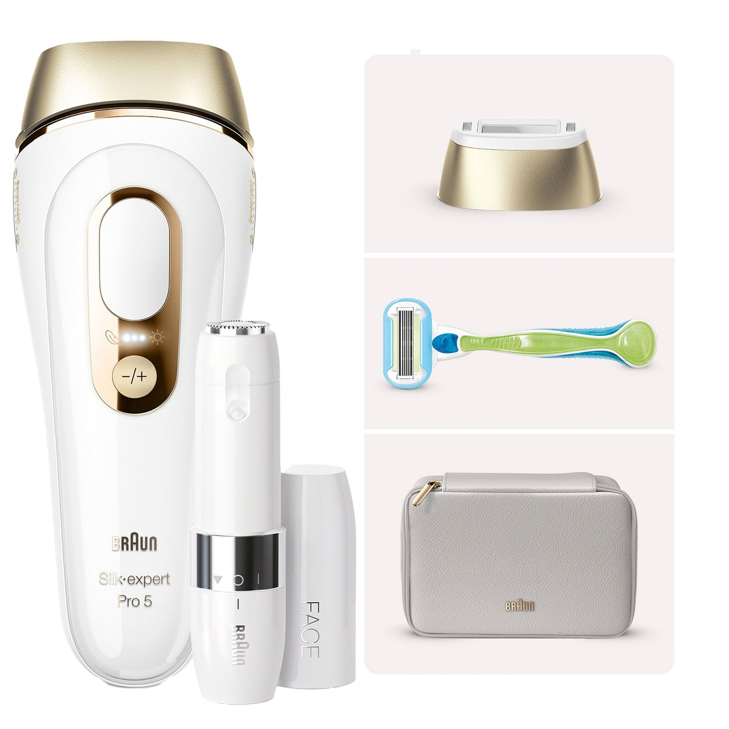 Braun Silk-Expert Pro 5 IPL PL5052 + Braun Face Mini-Haarentferner FS1000