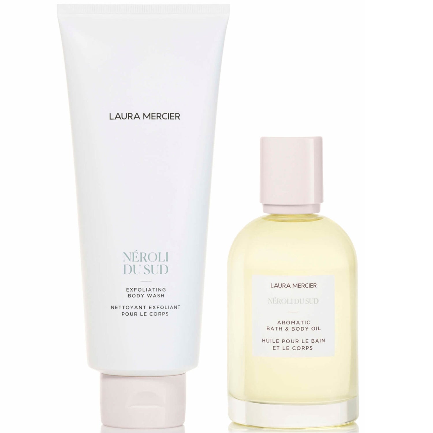 Laura Mercier Néroli du Sud Exfoliating Body Wash and Bath and Body Oil Bundle