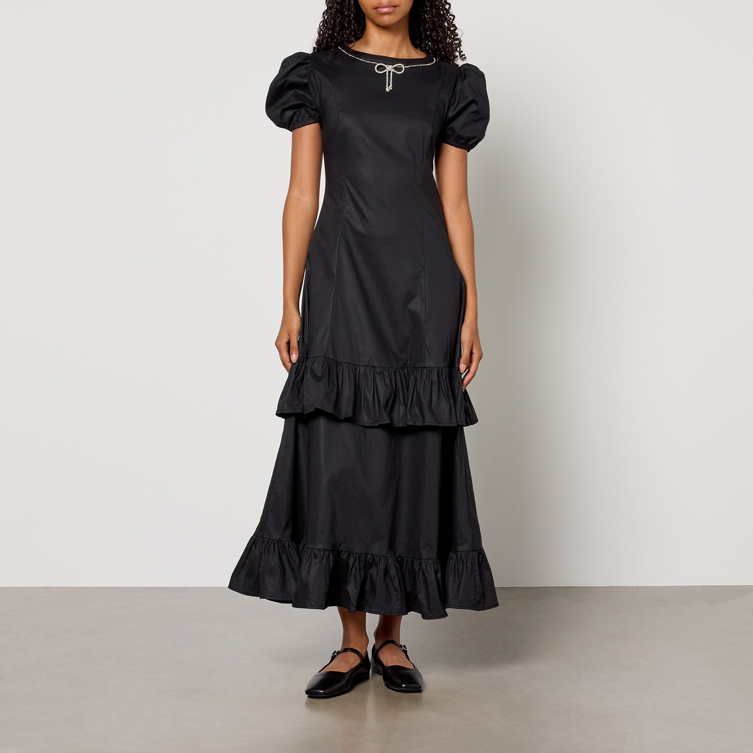 Sister Jane Serenade Cotton-Blend Ruffle Midi Dress - S