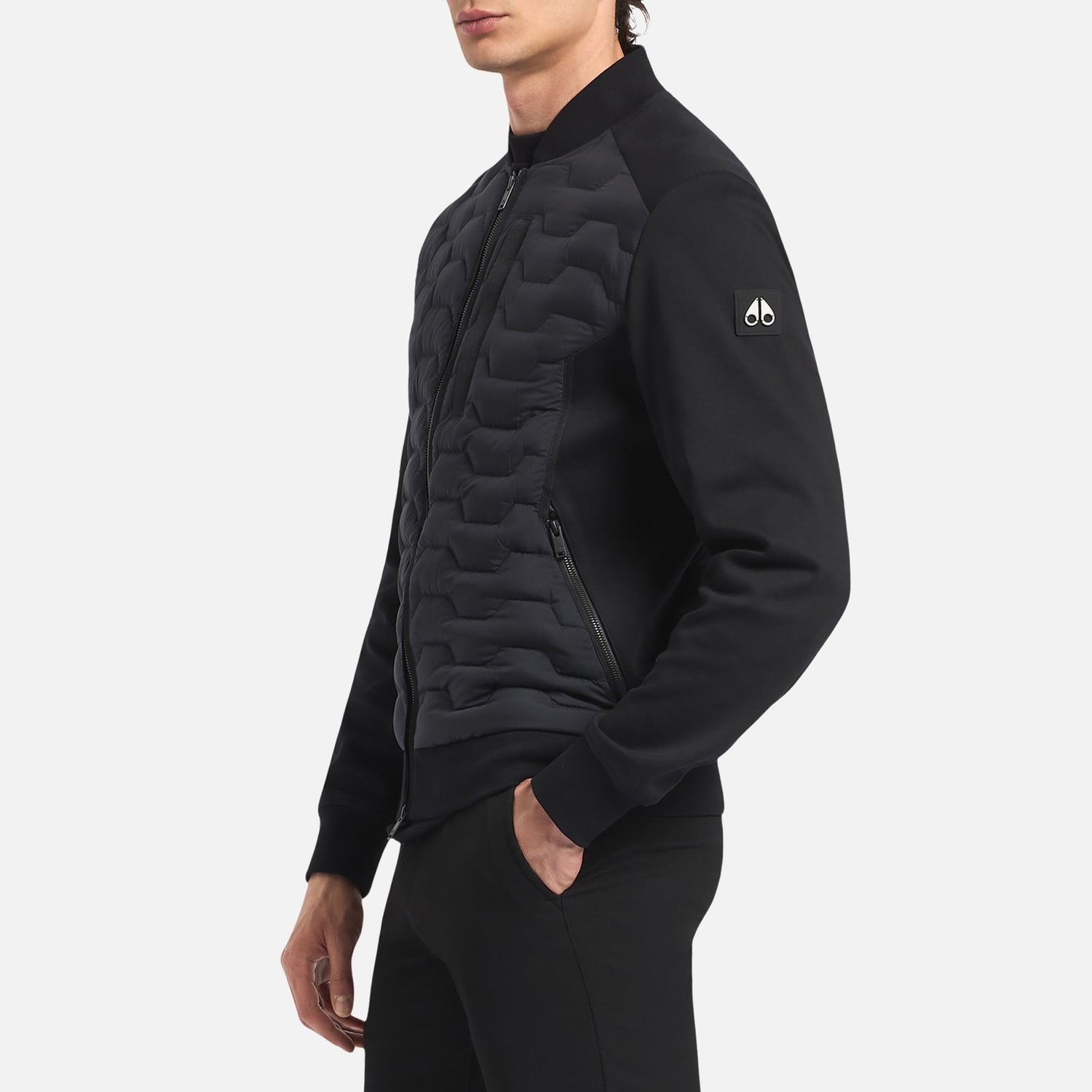 Moose Knuckles Men's Granite Bomber Jacket - Black - L