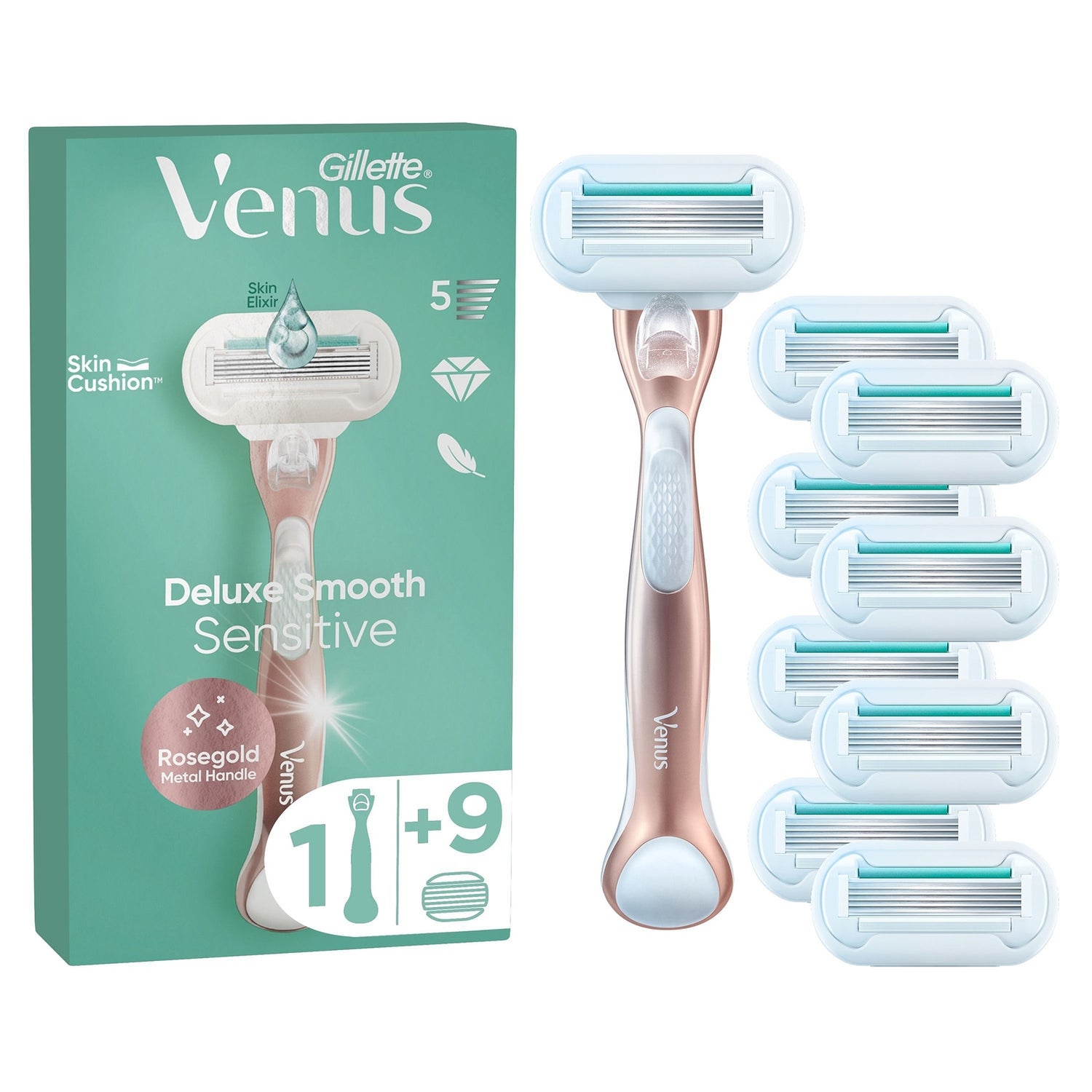 Venus Deluxe Smooth Sensitive Rose Gold Value Pack