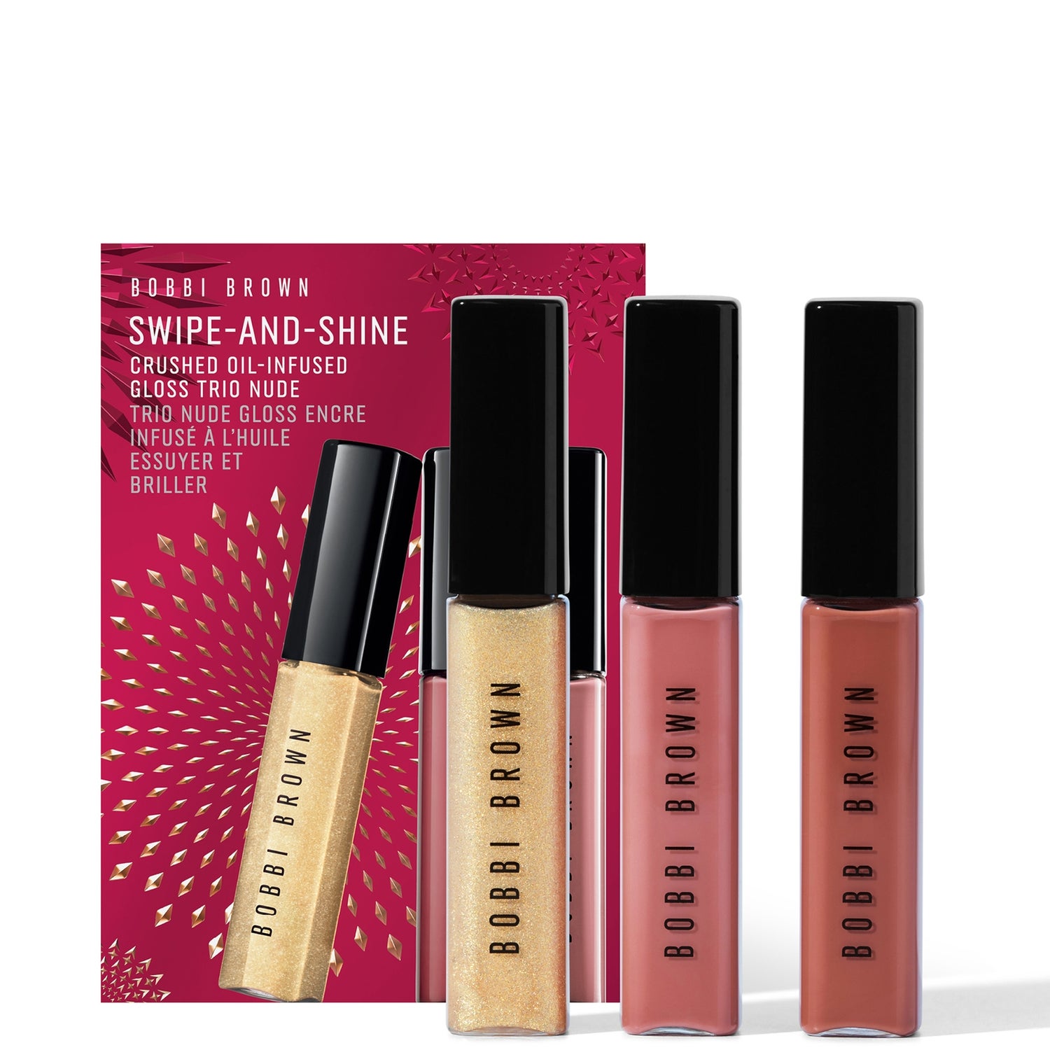 Bobbi brown Swipe-and-Shine Crushed Oil-Infused Gloss Trio - Nude