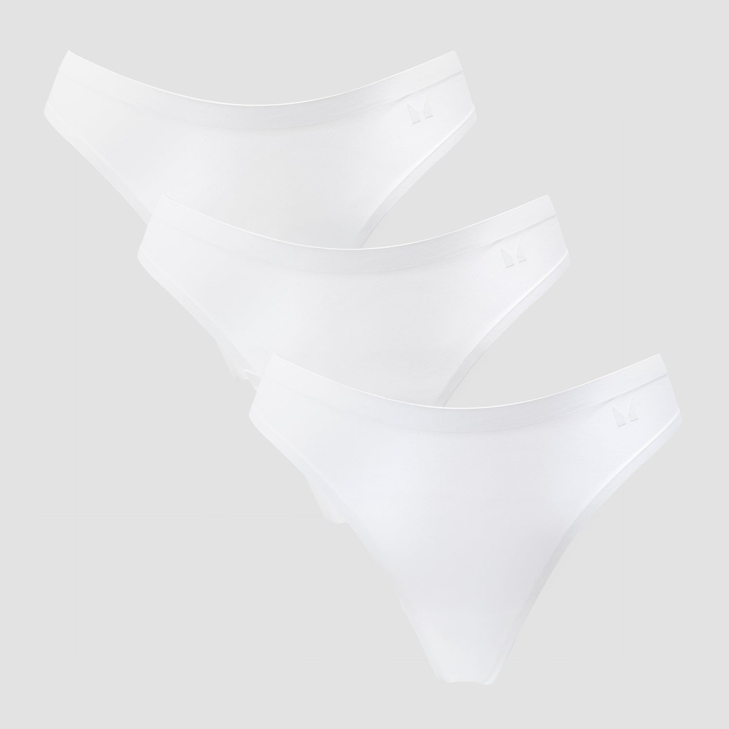 MP Women's Mid Rise No VPL Thong (3 Pack) - White - XS