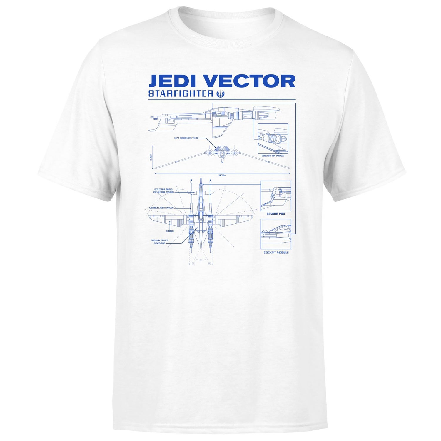 Star Wars Vector Schematic Unisex T-Shirt - White
