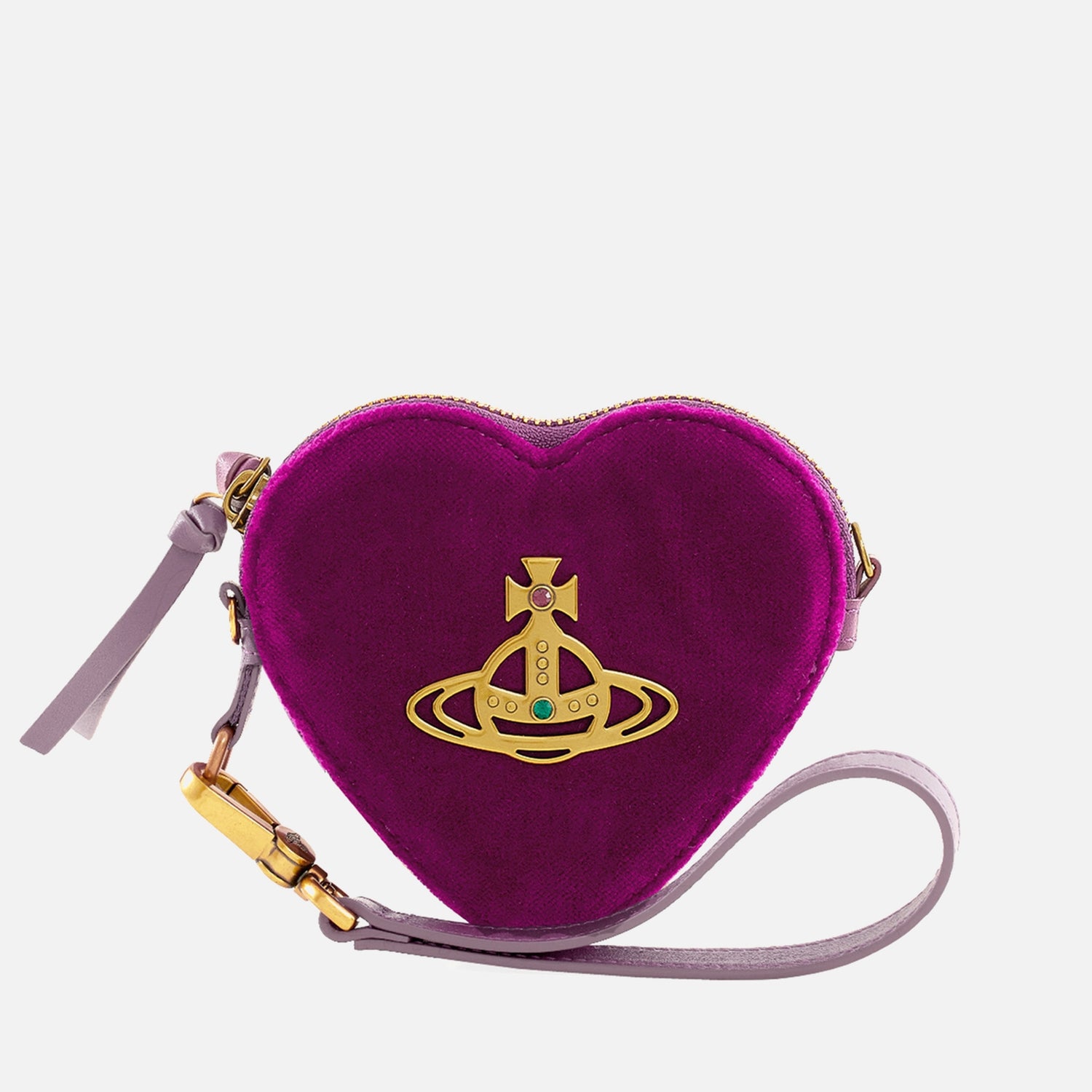Vivienne Westwood Heart Velour Wristlet