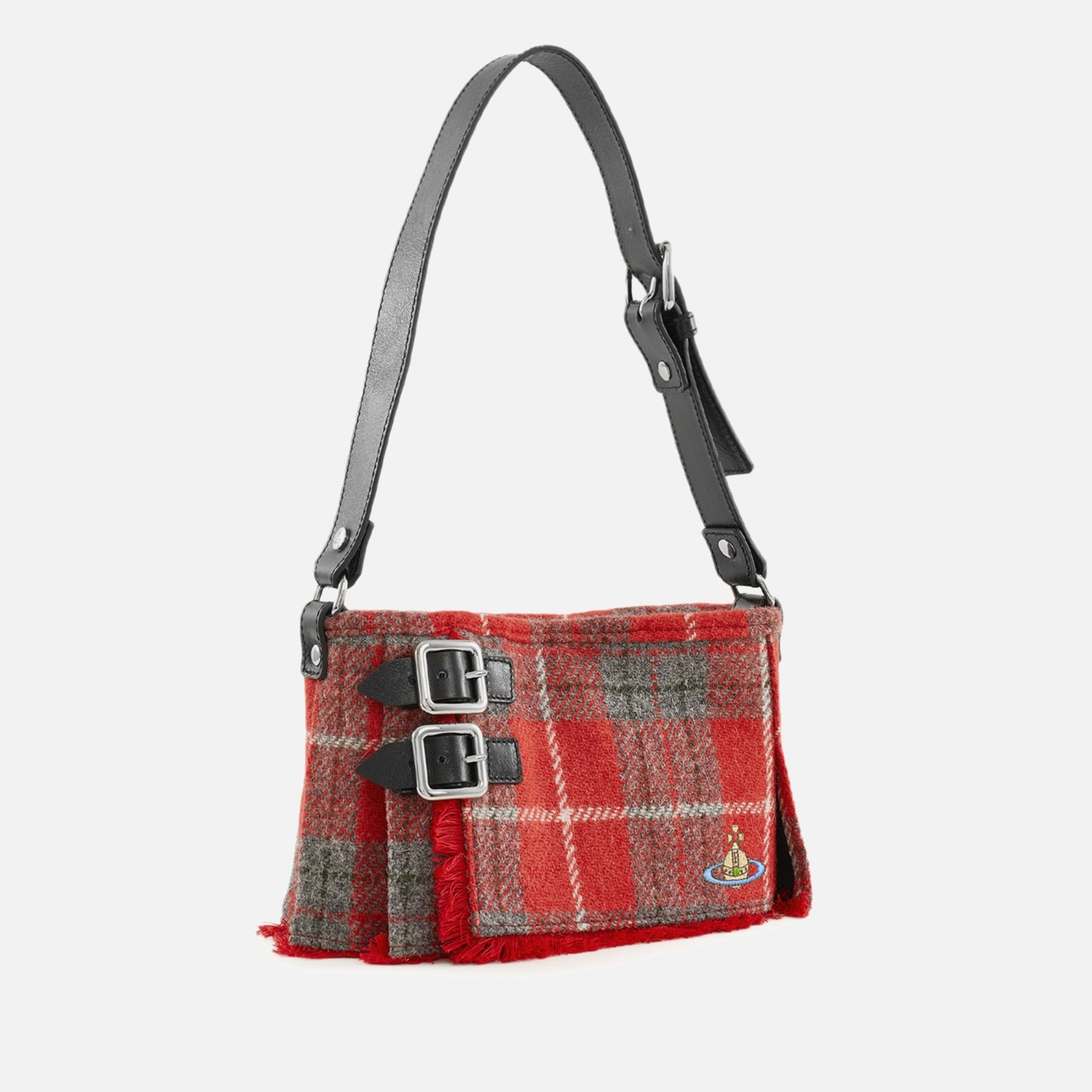 Vivienne Westwood Heather Tartan Wool Kilt Bag