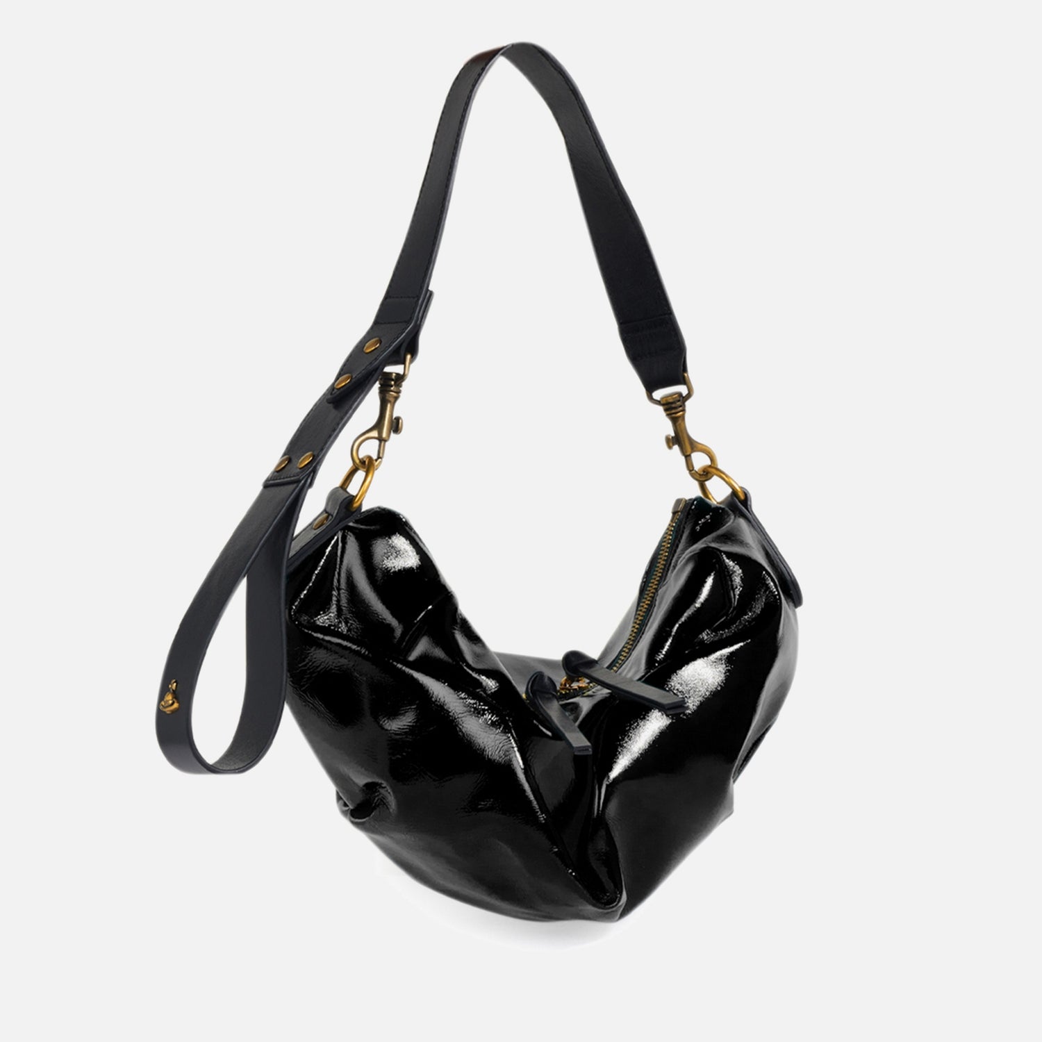 Vivienne Westwood Agnes Patent Leather Small Shoulder Bag