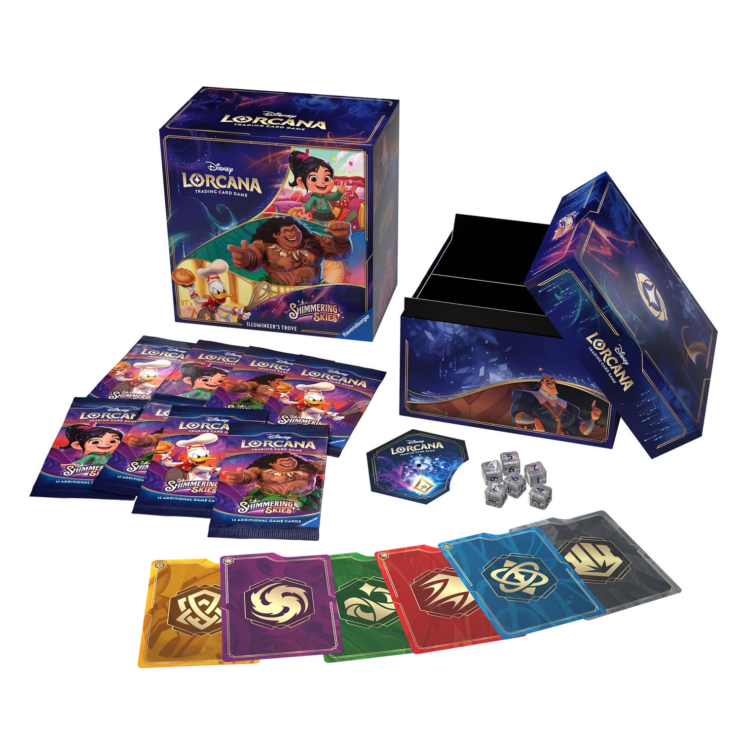 Disney Lorcana Trading Card Game Shimmering Skies Ilumuneer's Trove Set