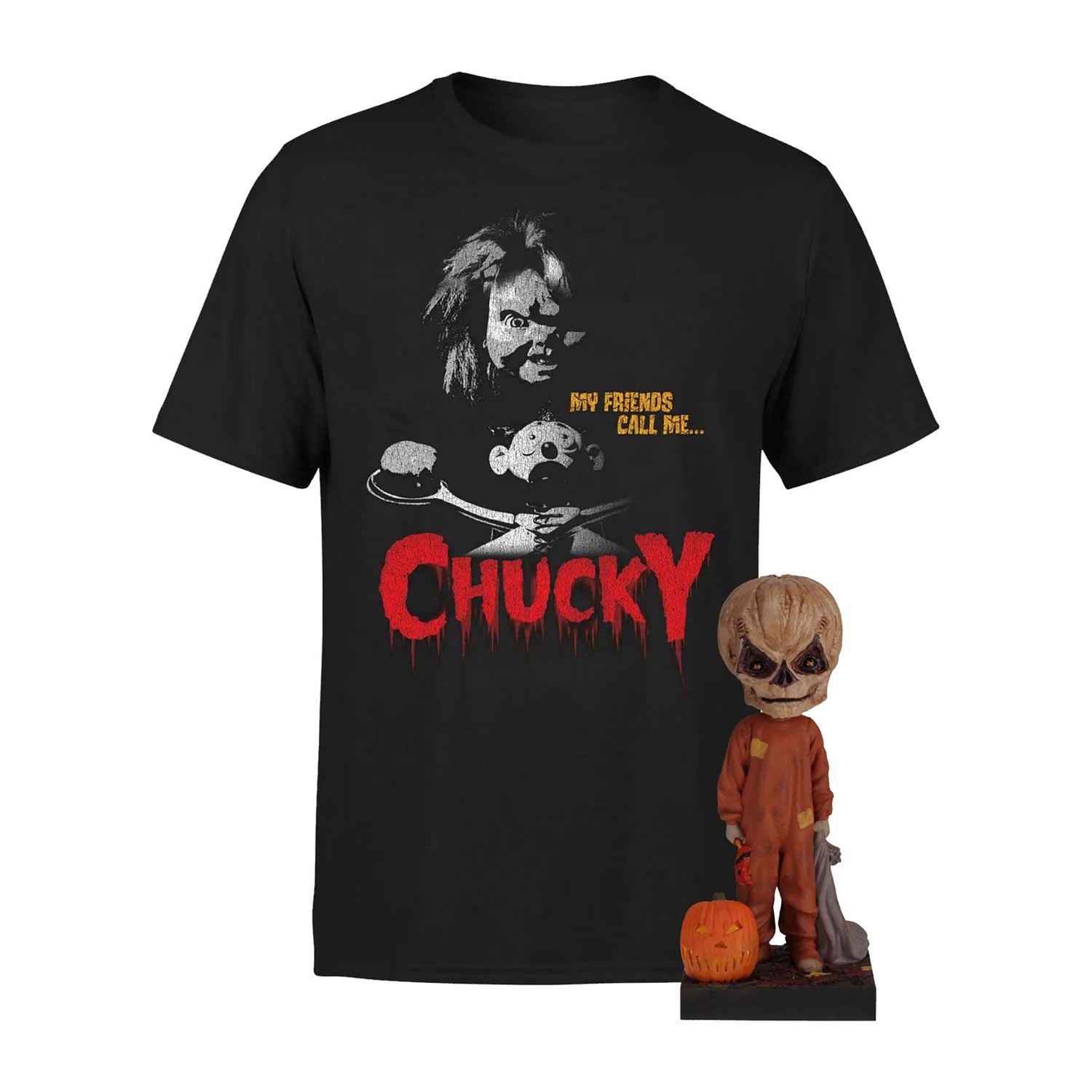 Royal Bobbles Trick or Treat Sam Unmasked Bobblehead & T-Shirt Bundle - Zavvi Exclusive