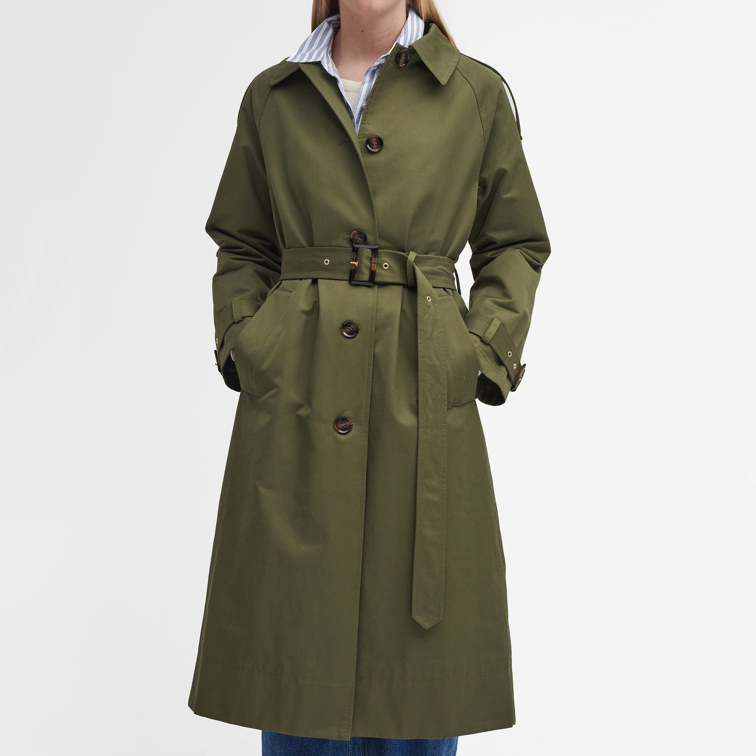 Barbour Marie Trench Cotton-Blend Showerproof Jacket
