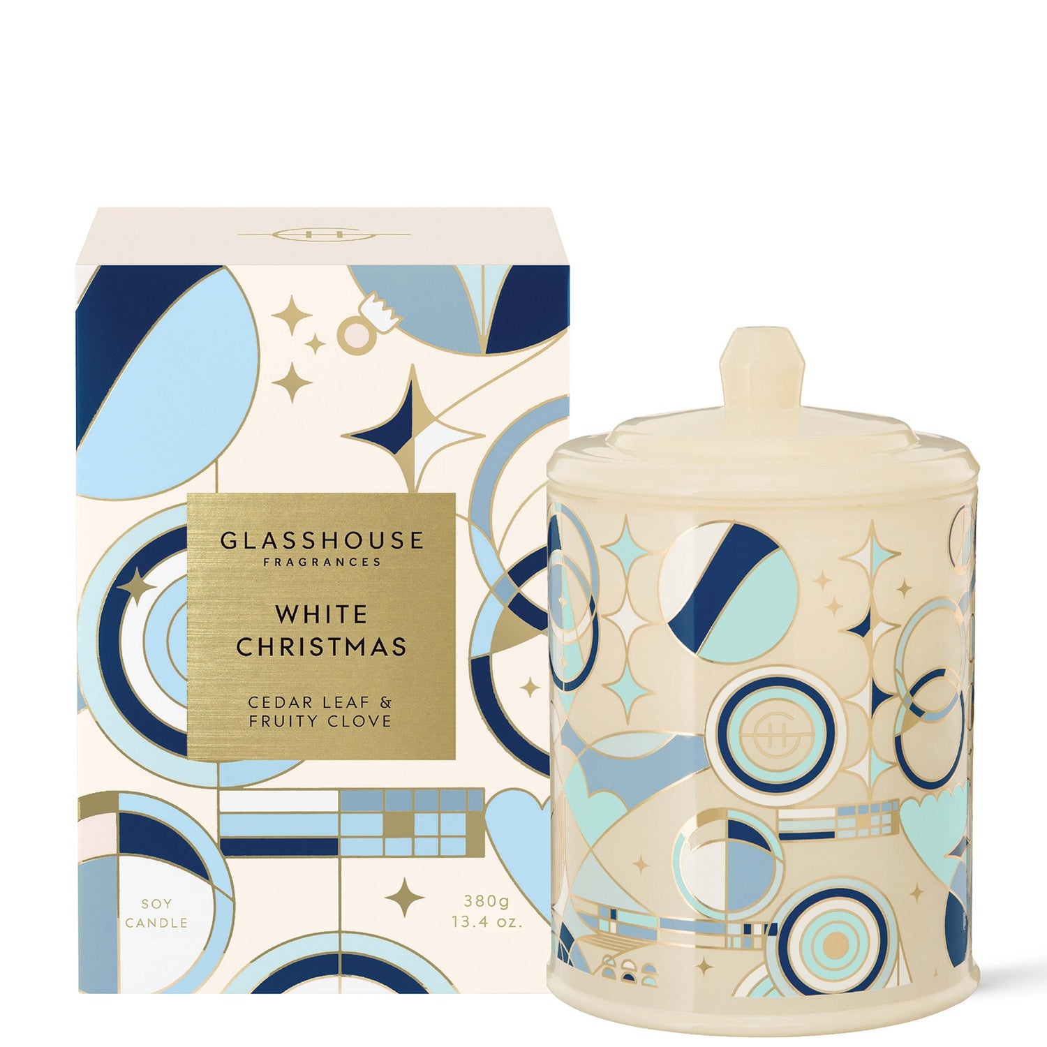 Glasshouse Fragrances Christmas 380g Candle - White Christmas