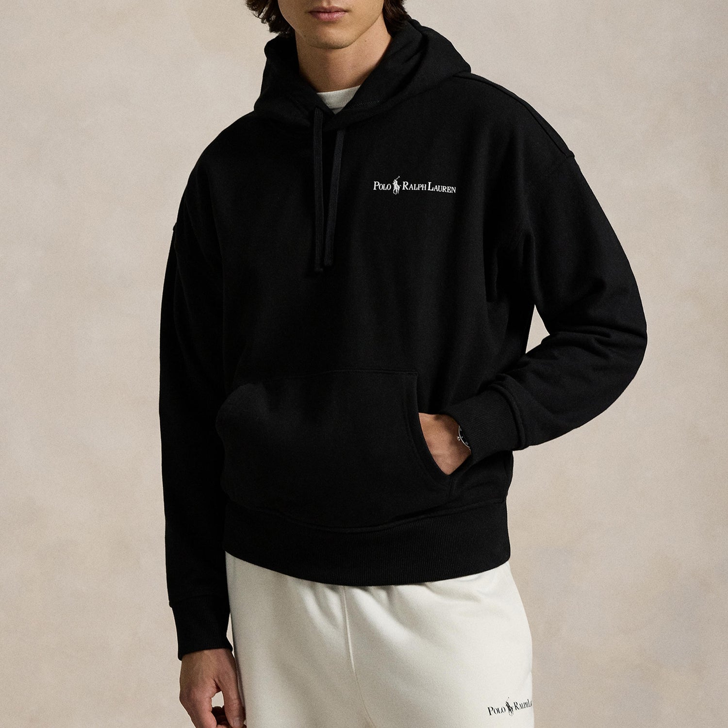 Polo Ralph Lauren Printed Logo Cotton-Blend Jersey Hoodie - M