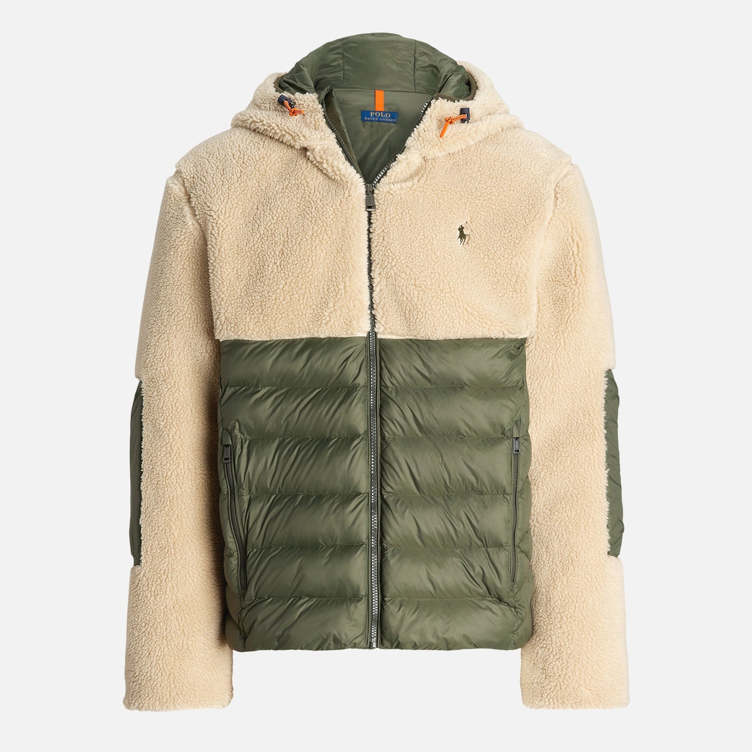 Polo Ralph Lauren Men's Hi Pile Terra Insulated Bomber Jacket - Company Olive/Spring Beige - S