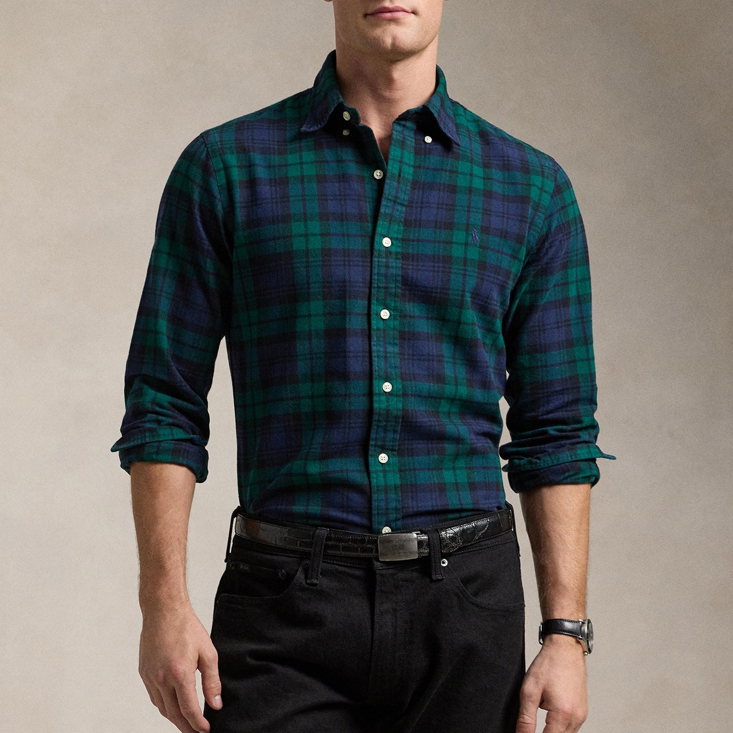 Polo Ralph Lauren Custom Fit Brushed Oxford Cotton Shirt - S
