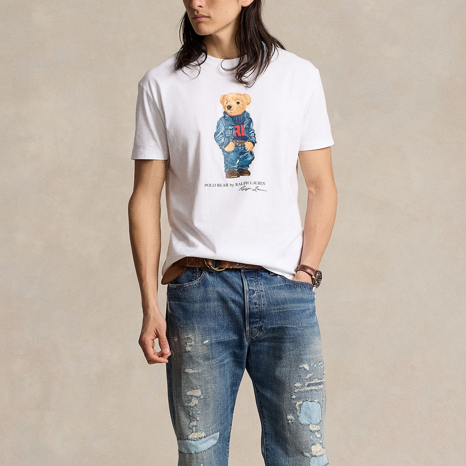 Polo Ralph Lauren Classic Denim Bear Cotton-Jersey T-Shirt
