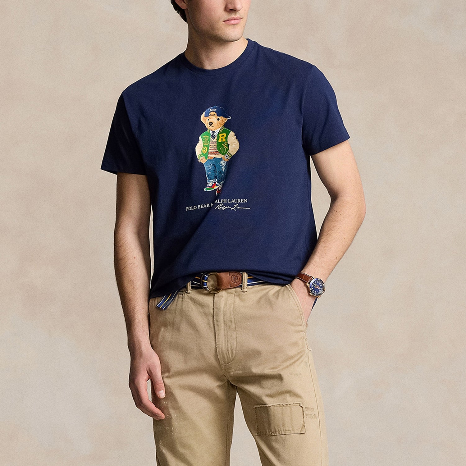 Polo Ralph Lauren Varsity Bear Cotton-Jersey T-Shirt - S