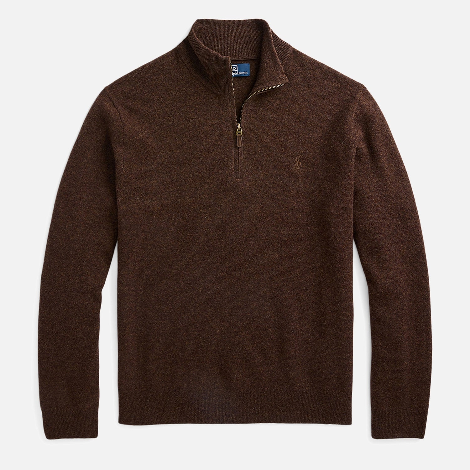 Polo Ralph Lauren Men's Merino Half Zip Jumper - Dark Chestnut Heather - S